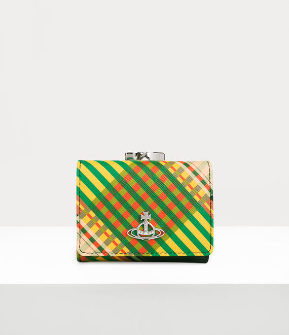 Shop Vivienne Westwood Small Frame Wallet In Combat-tartan