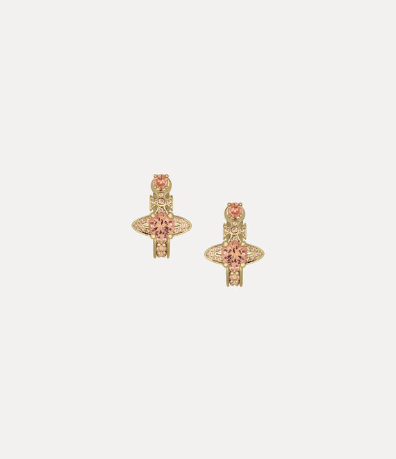 Vivienne Westwood Maitena Earrings Gold-peach-cz Gold-peach-cz Women