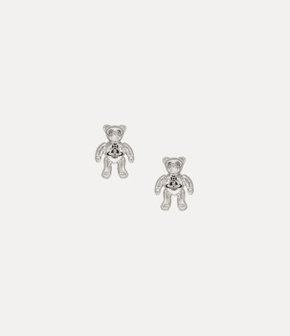 Vivienne Westwood Ruby Small Earrings Platinum-black-diamond-crystal-black-enamel Platinum-black-diamond-crystal-black