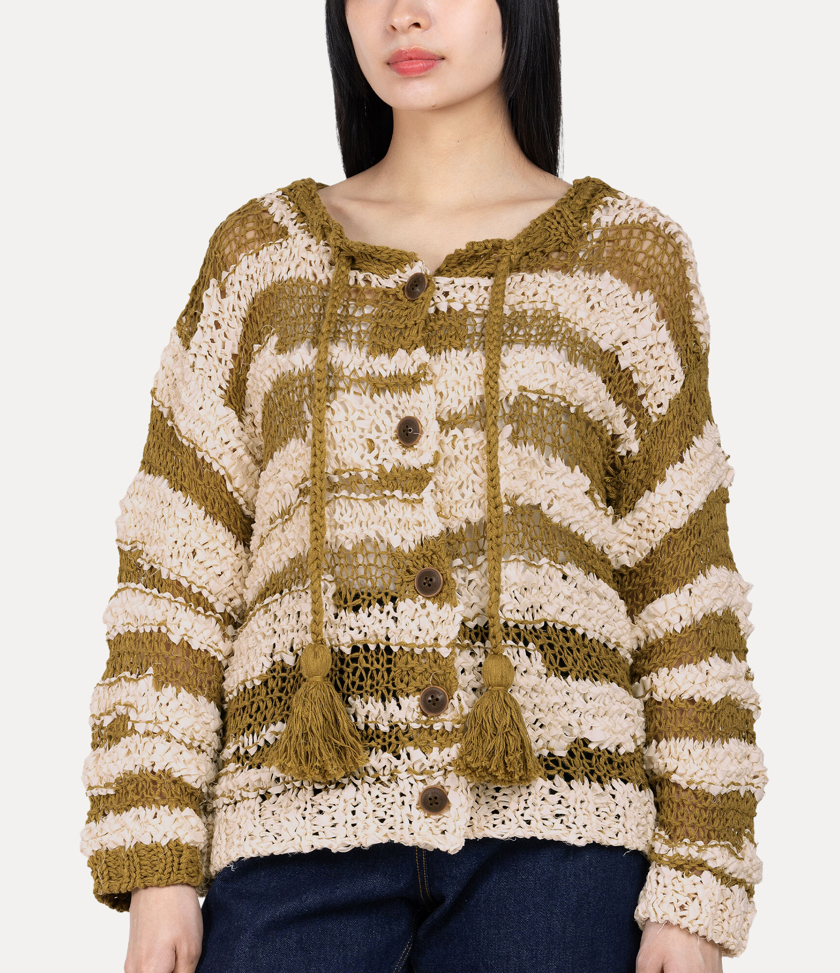 Tassel Stripe Knitted Cardigan  large image number 4