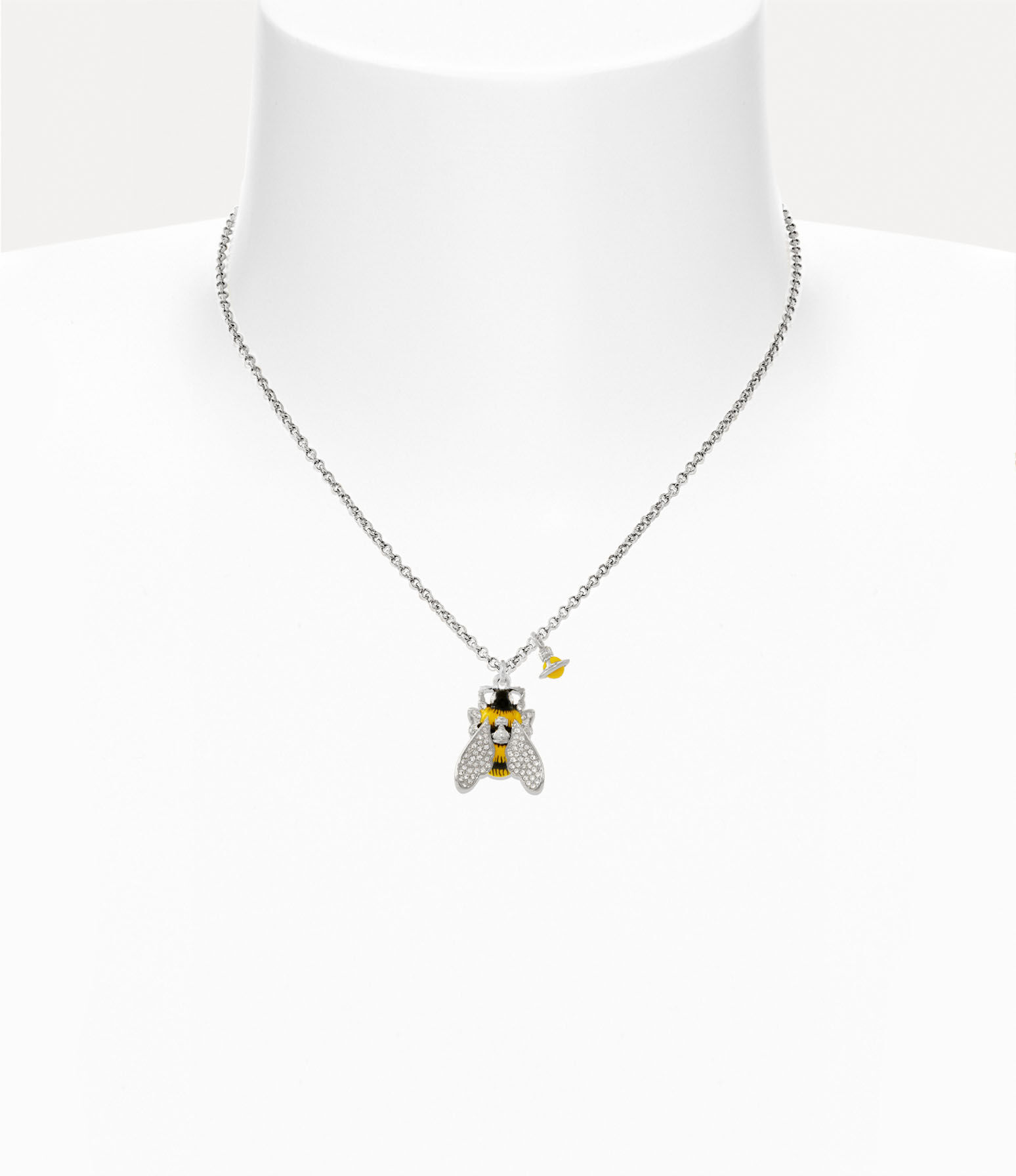 The Purple Bee Necklace in Platinum (46cm)