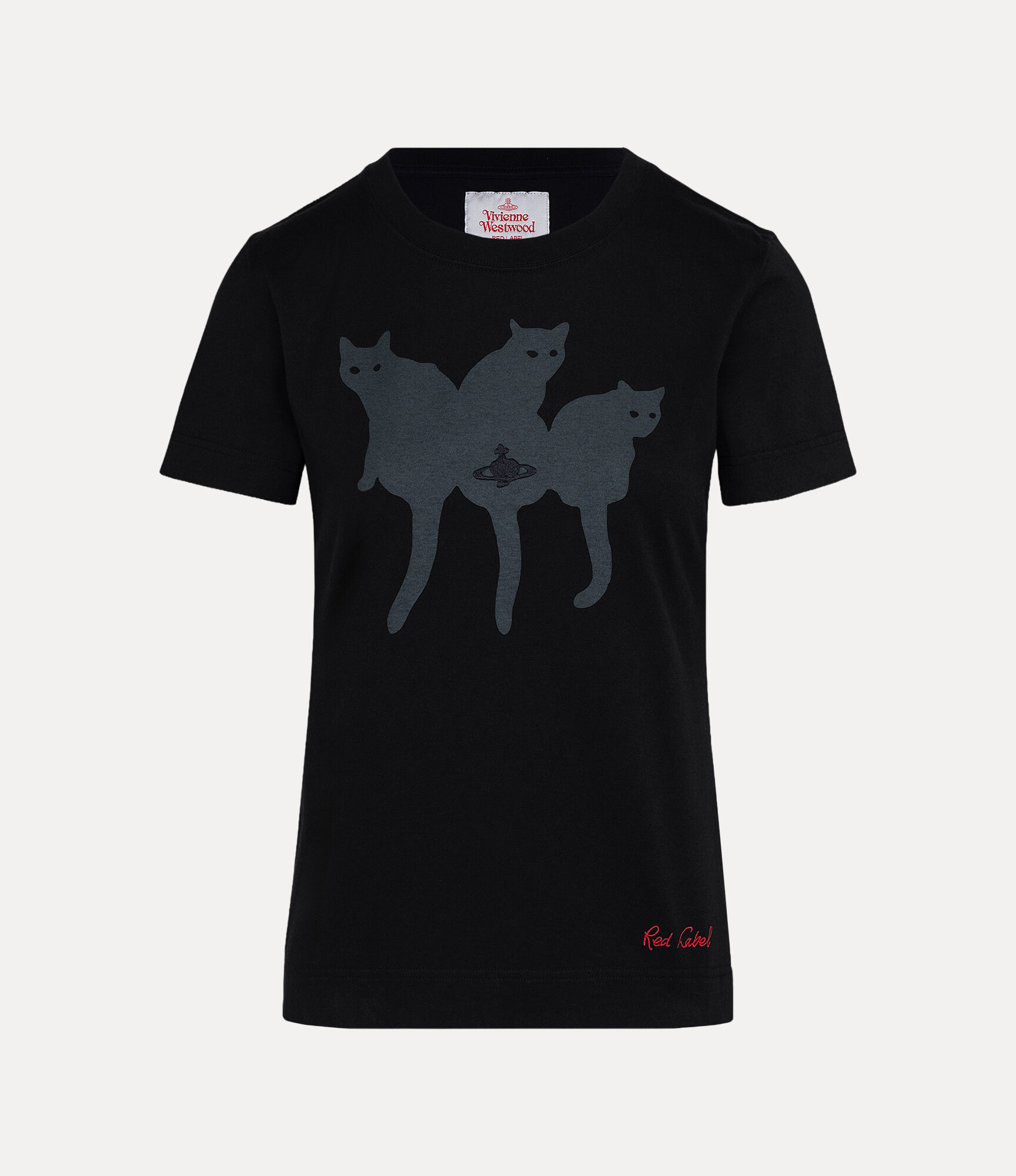 Cat Print Classic T-shirt in BLACK | Vivienne Westwood®
