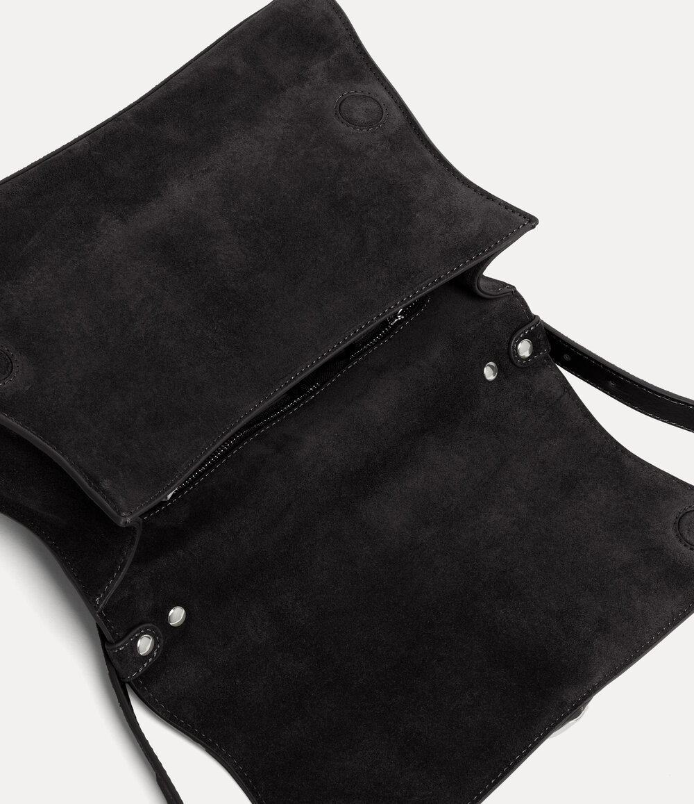 Vivienne Westwood Bianca Medium Shoulder Bag in Black, view 3