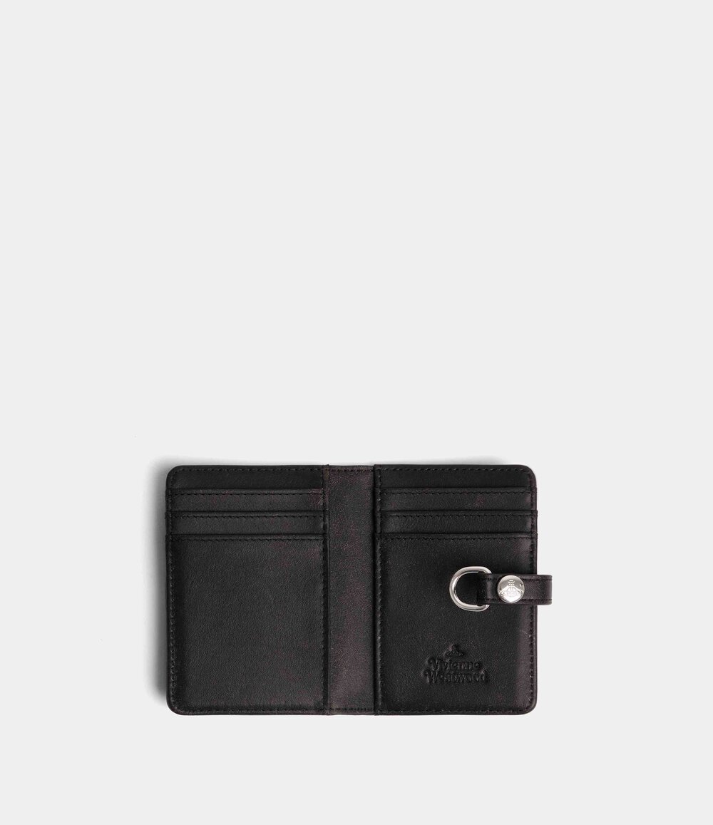 Vivienne Westwood Vertical Flap Card Holder in Off Black, view 3