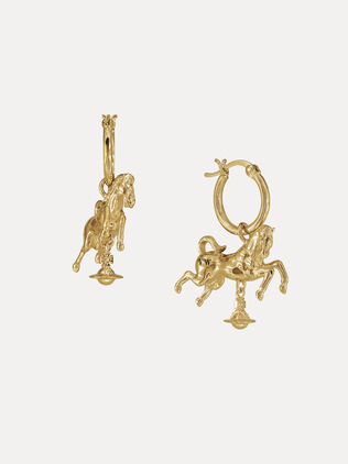 Horse Hoop Earrings 