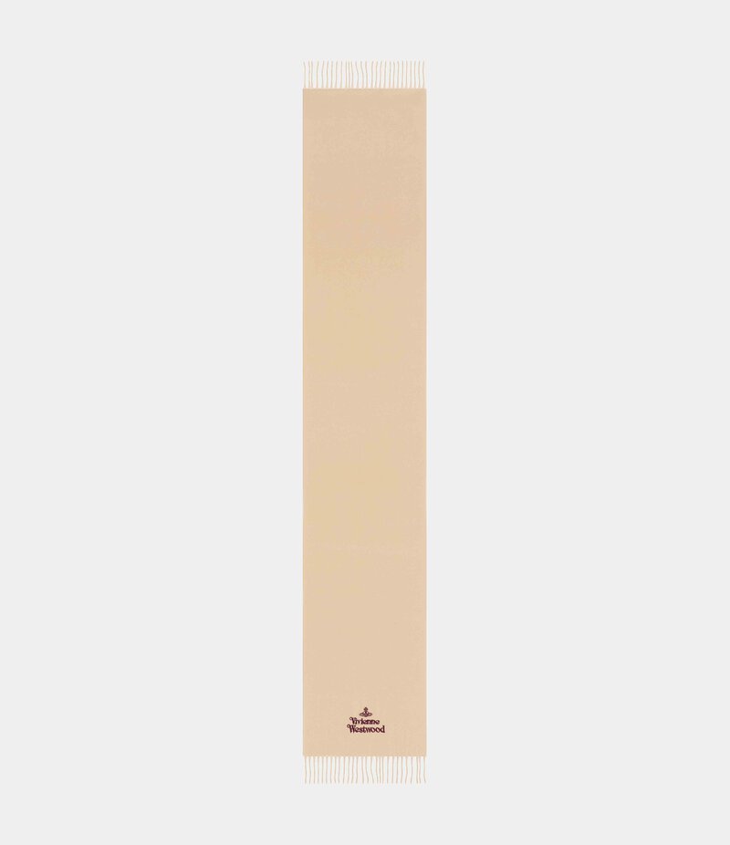 Vivienne Westwood Embroidered Scarf in Beige