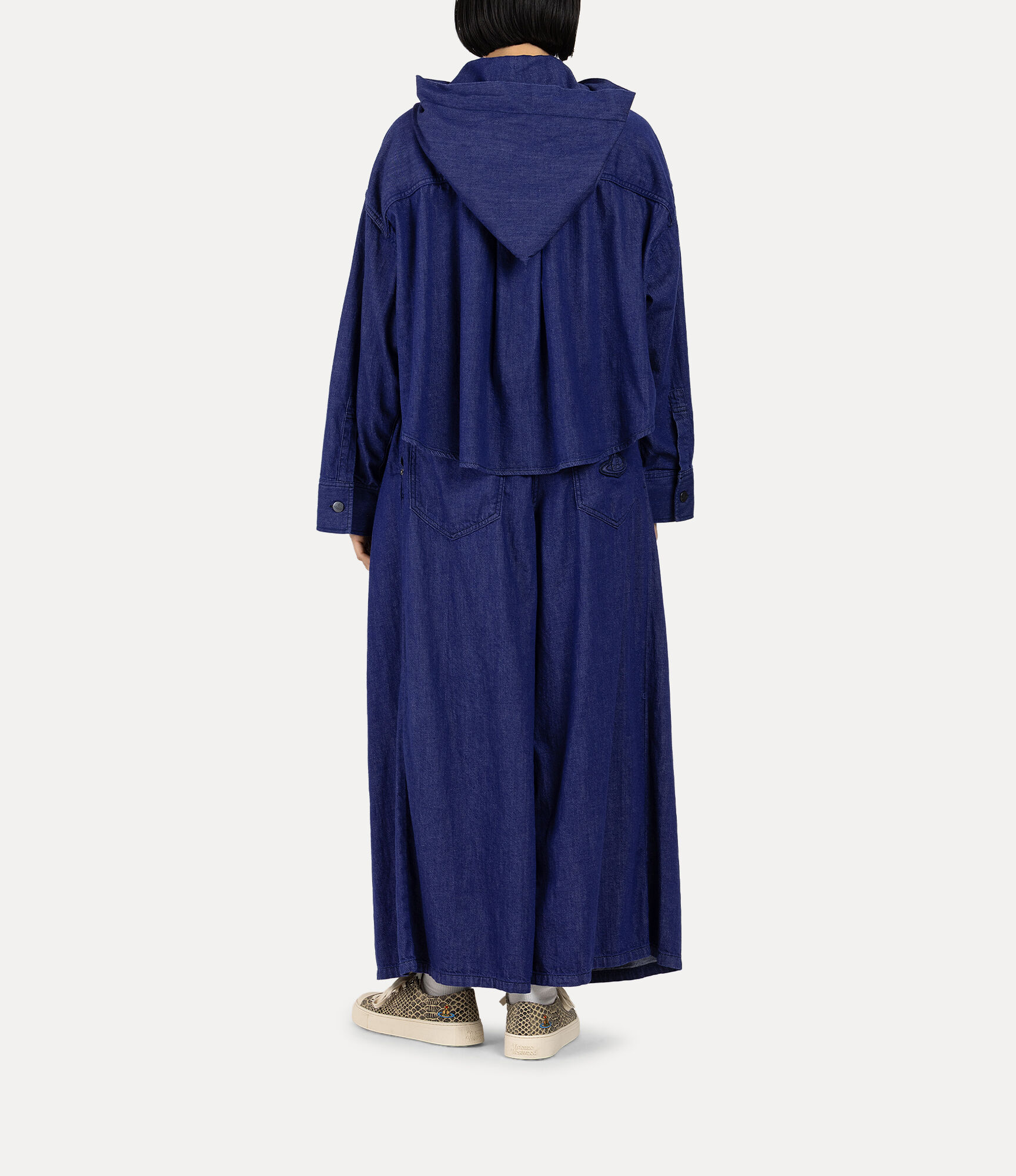 Light Denim Tuck Wide Trousers  large image number 3