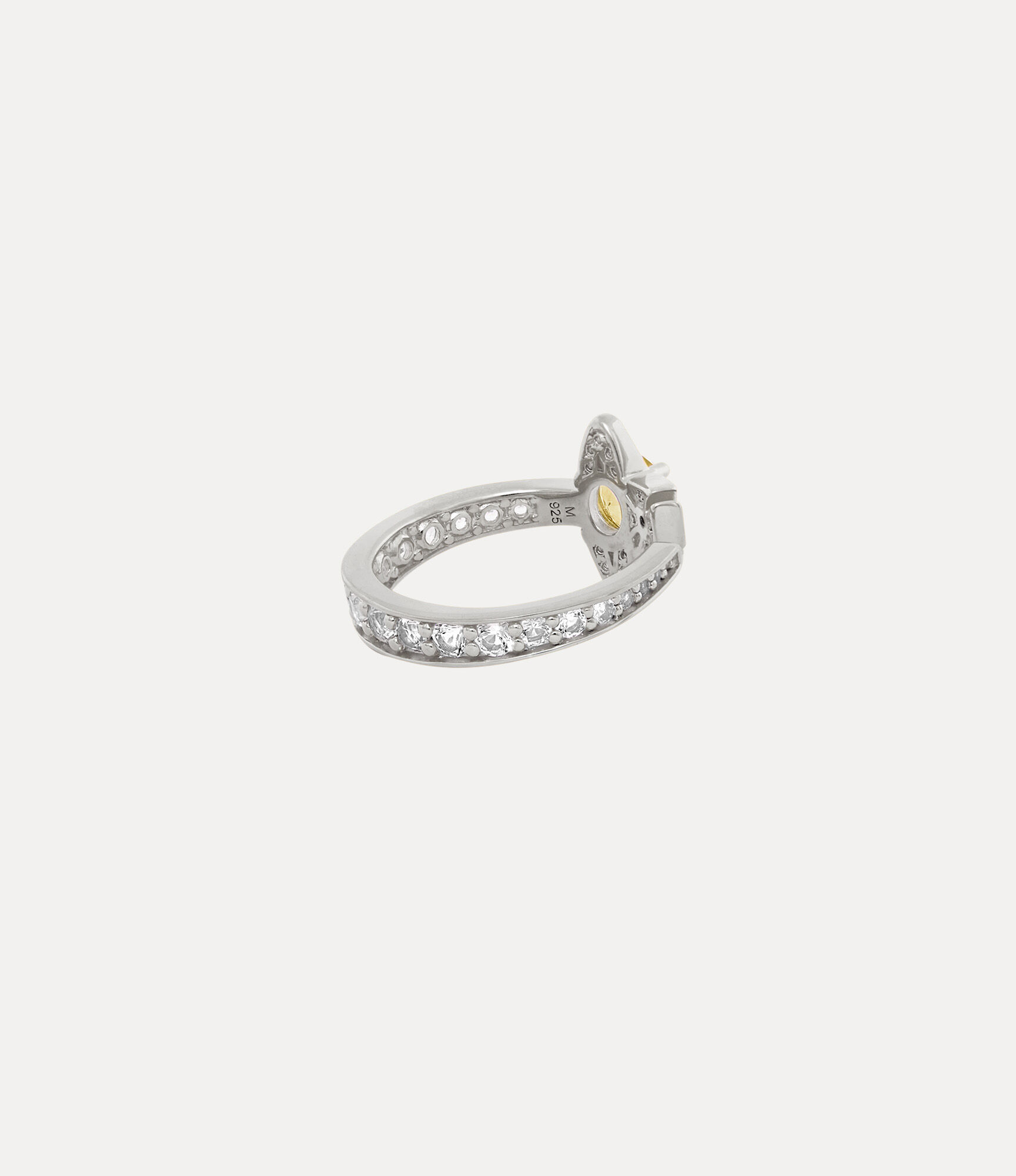 Maitena Ring in PLATINUM-BRANDY-WHITE-CZ | Vivienne Westwood®