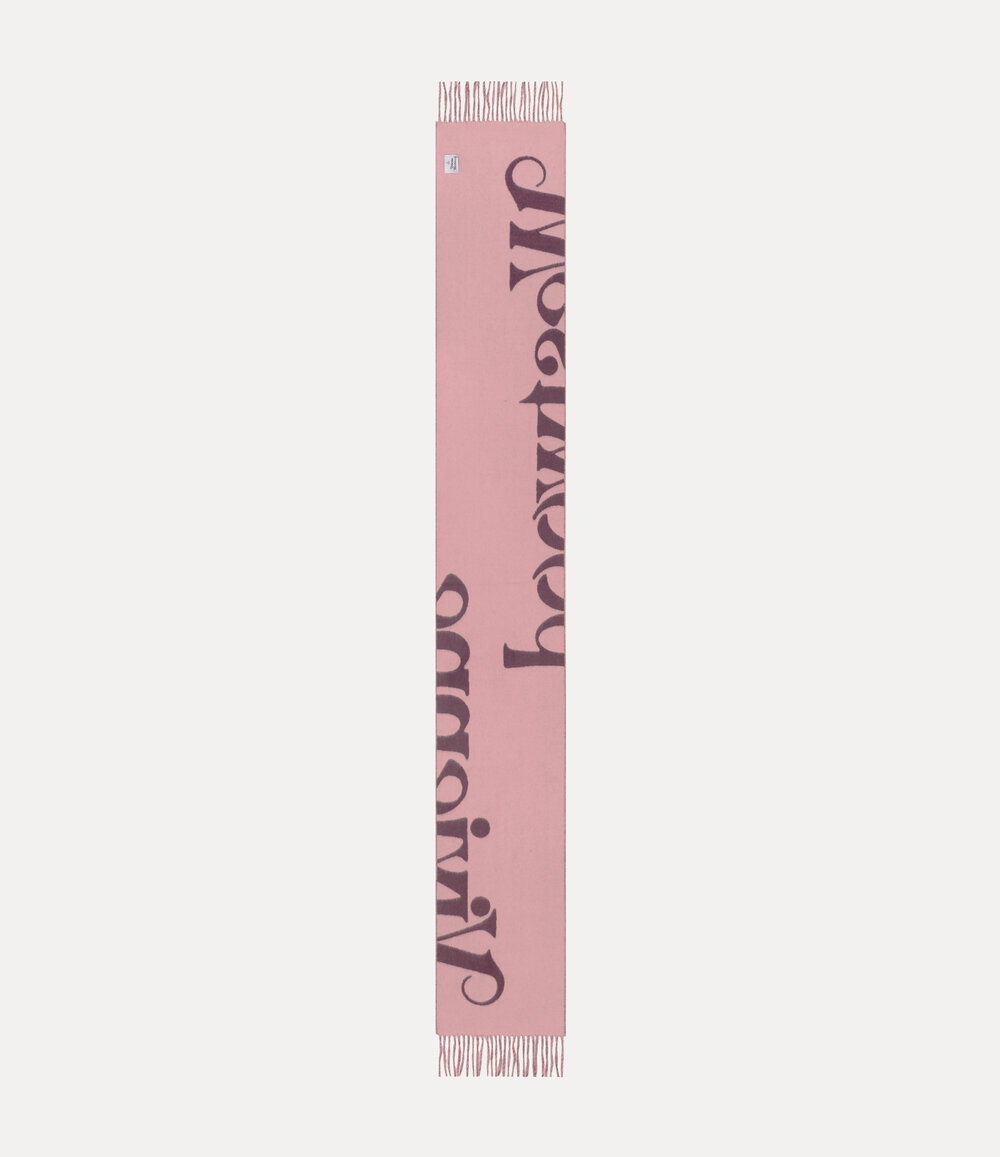 Vivienne Westwood Scarf Half Logo Double Fac in Plum, view 2