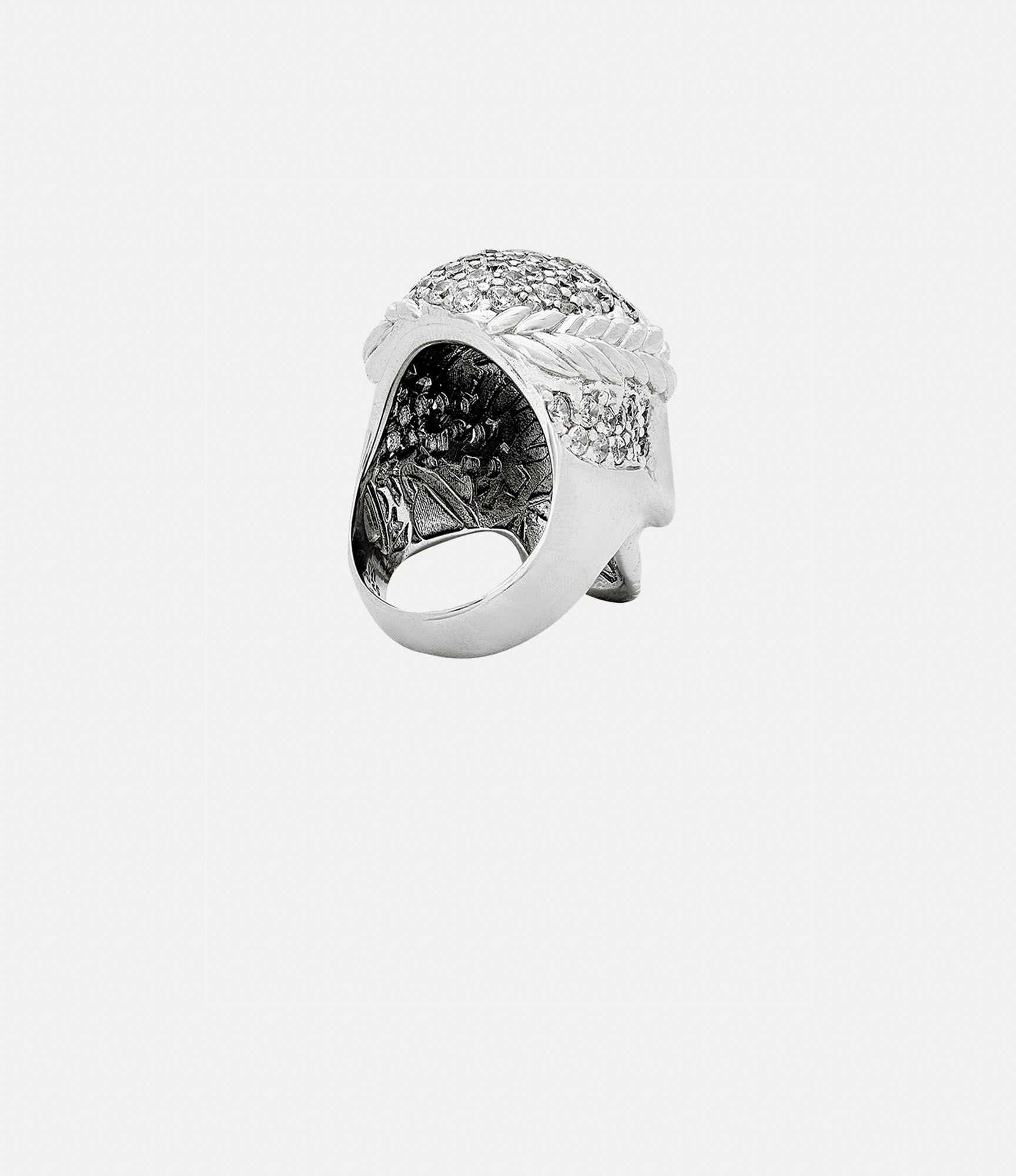 Skull Ring in PLATINUM-WHITE-CZ | Vivienne Westwood®