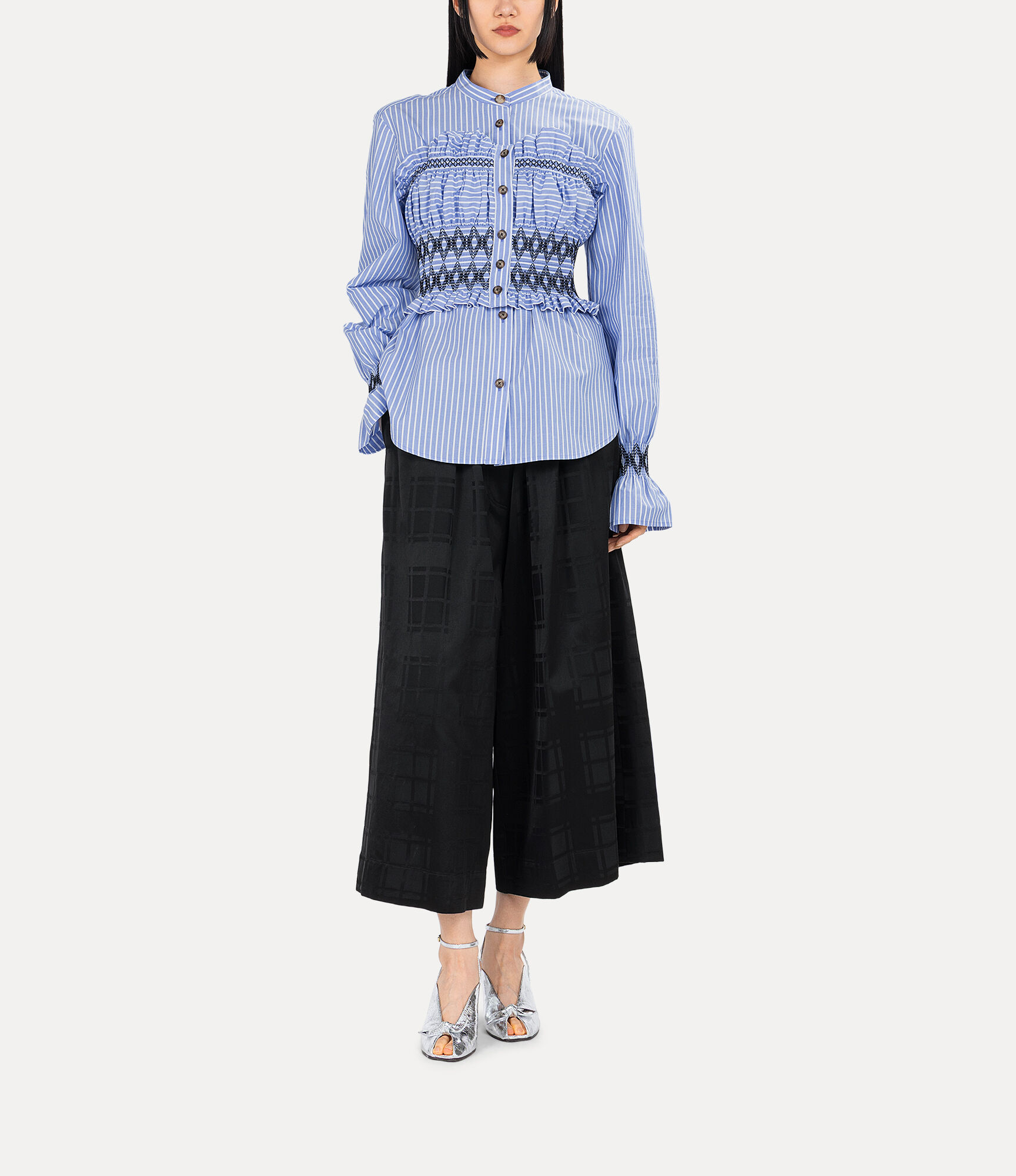 Bustier Shirring Shirt  large image number 2