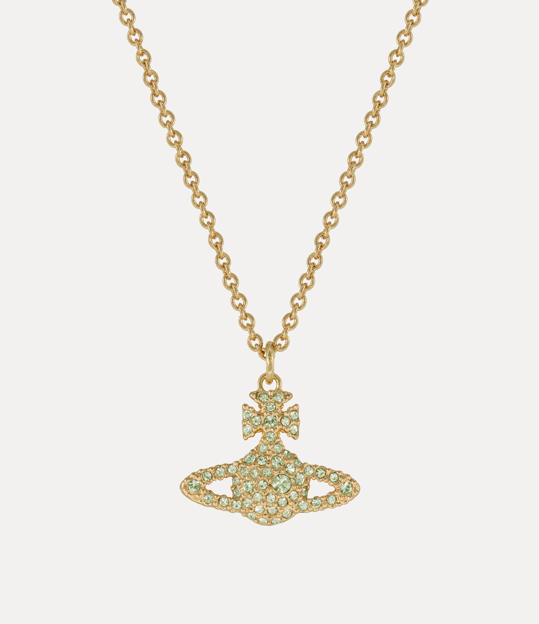 Grace Bas Relief Pendant Necklace in GOLD-CHRYSOLITE-Crystal | Vivienne ...