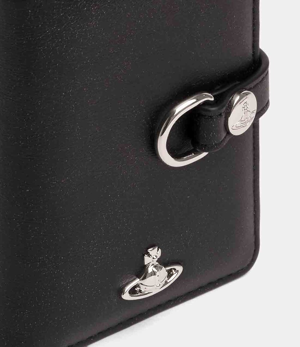 Vivienne Westwood Vertical Flap Card Holder in Off Black, view 4
