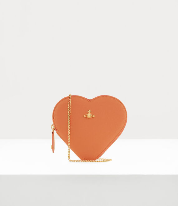 Vivienne Westwood Heart Crossbody In Orange