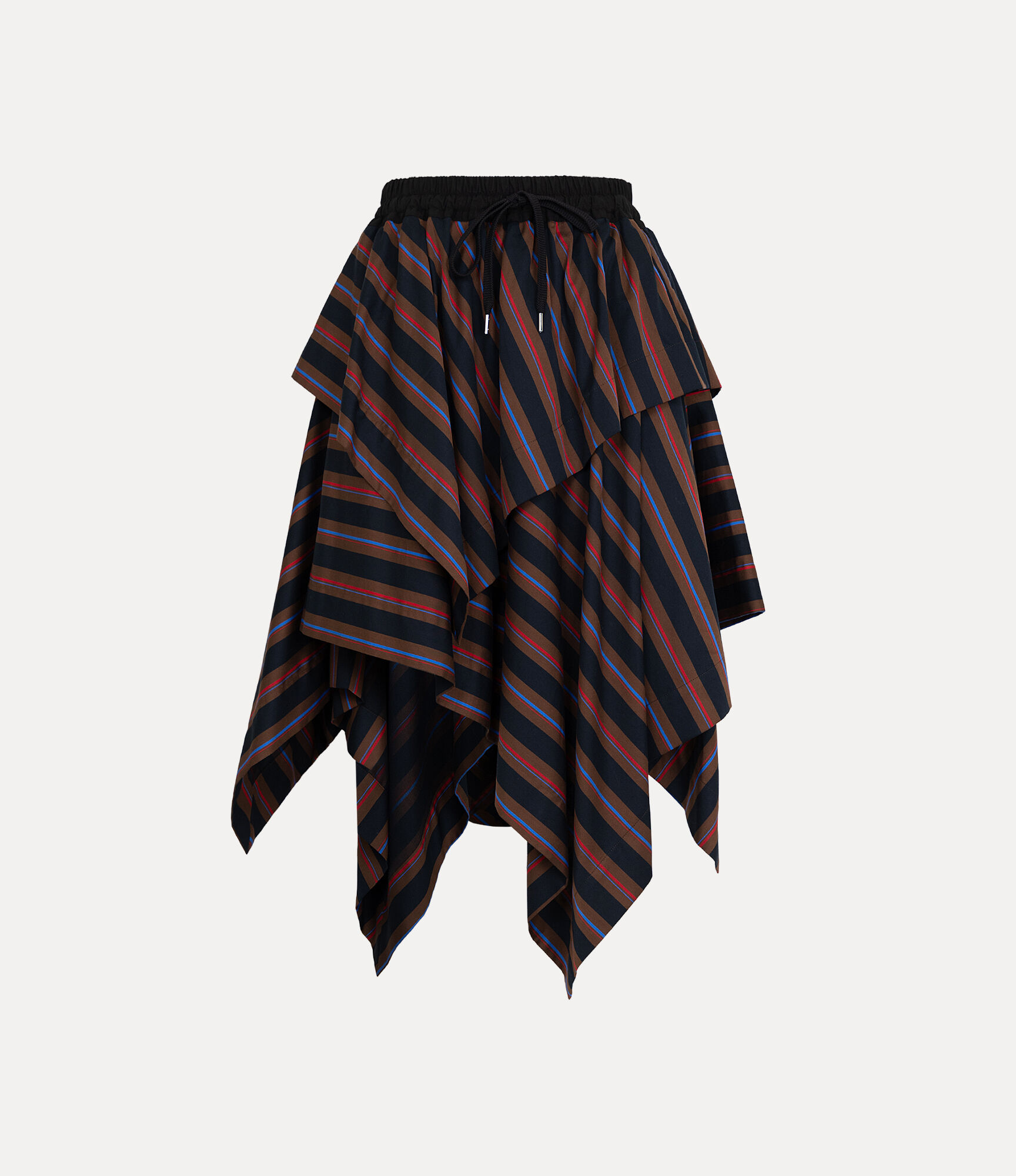 Satin Stripe Double Layer Skirt