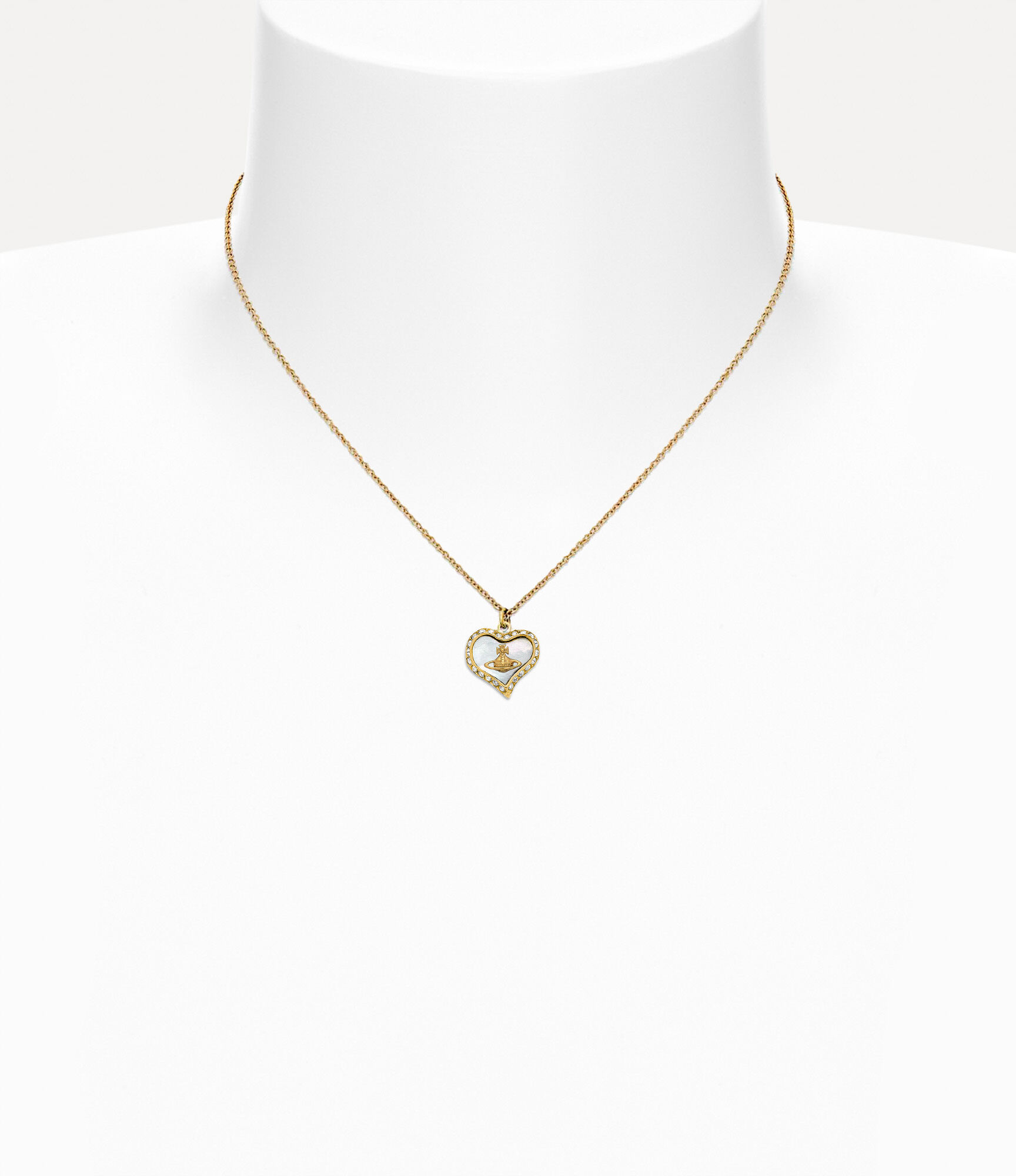 Petra Pendant Necklace in GOLD-WHITE-PEARL-TINT-MOP-WHITE-Crystal 