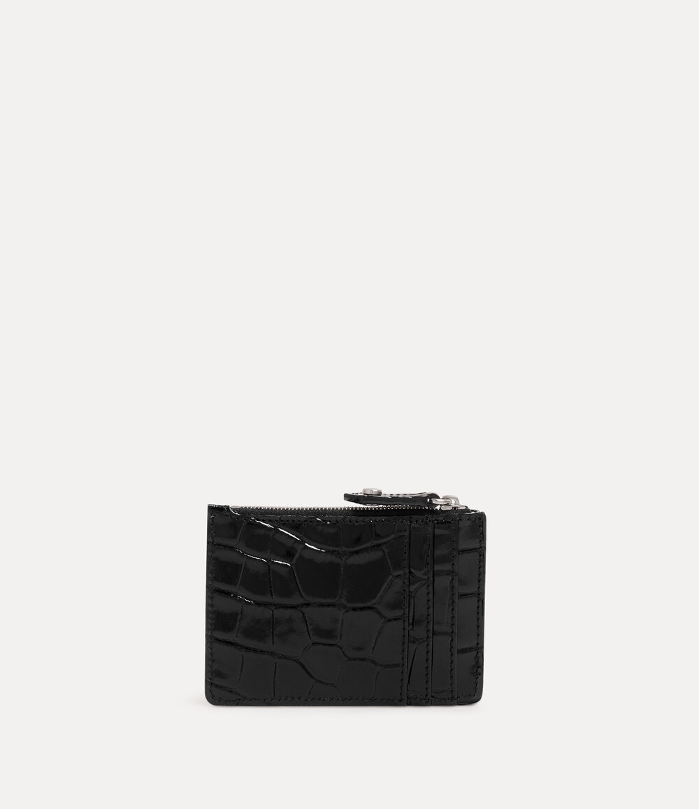 Vivienne Westwood Slim Long Card Holder in Black, view 2