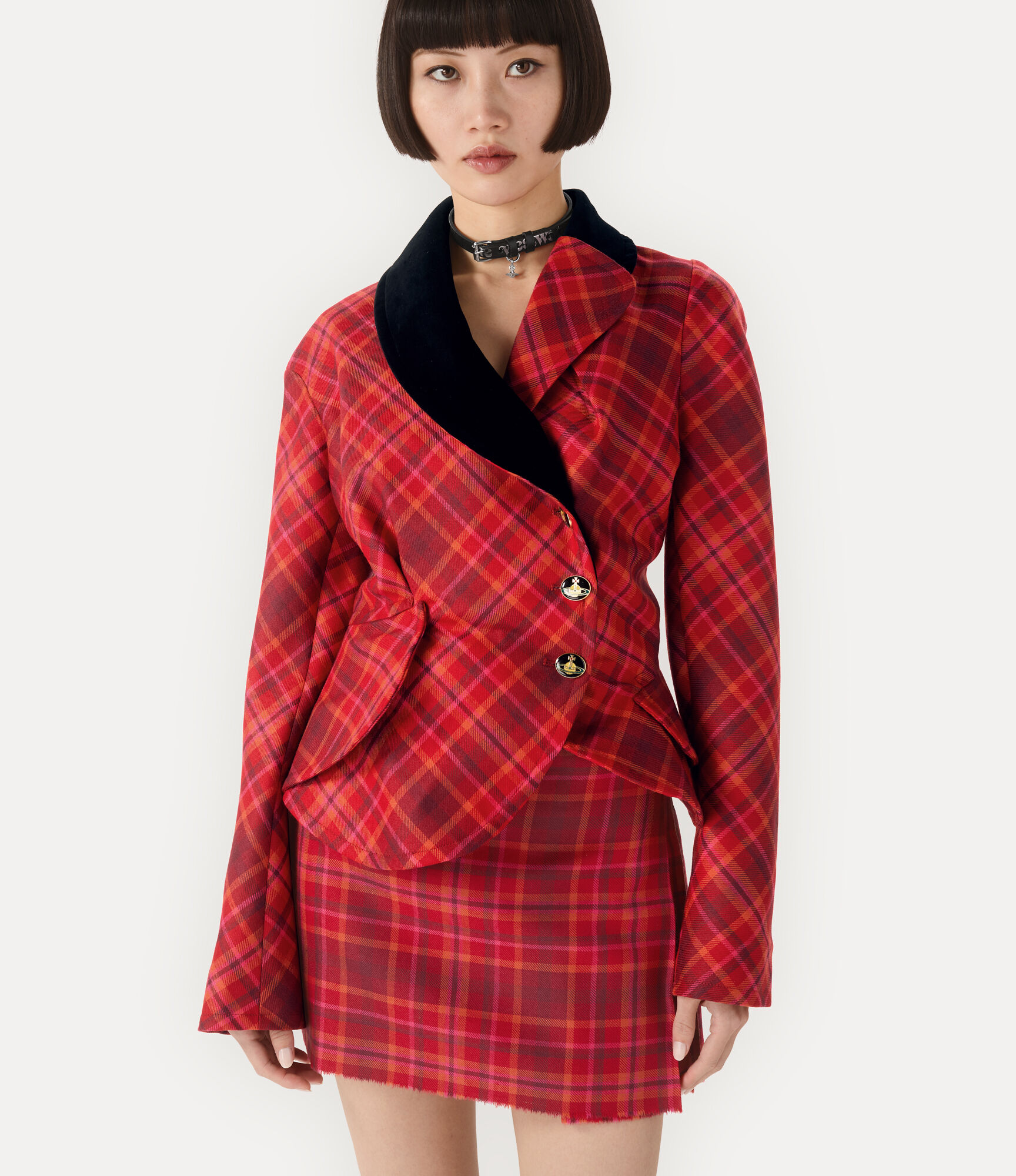Nana Stormy Jacket in RED-PLAID | Vivienne Westwood®