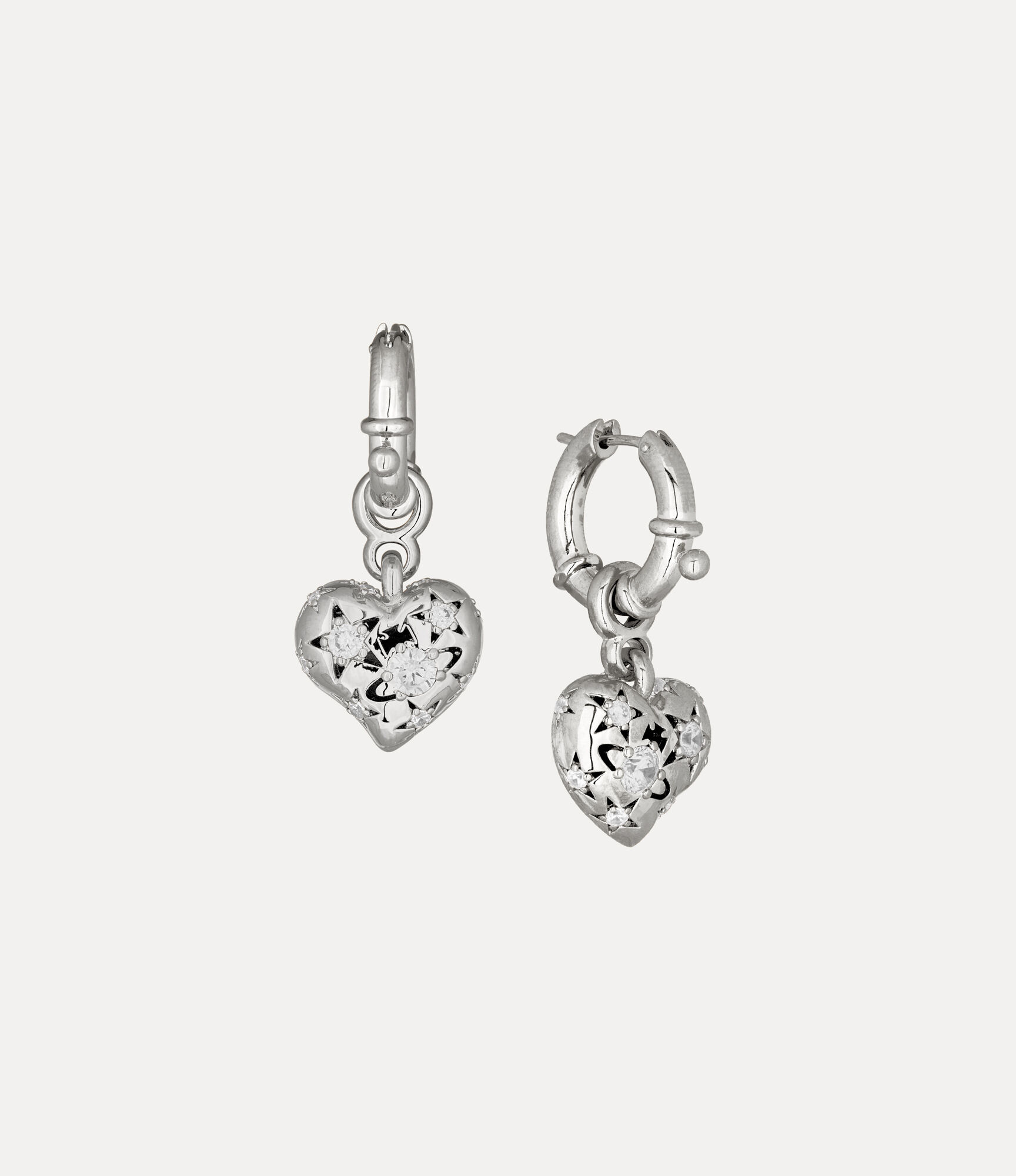 Lee Earrings in PLATINUM-WHITE-CZ | Vivienne Westwood®