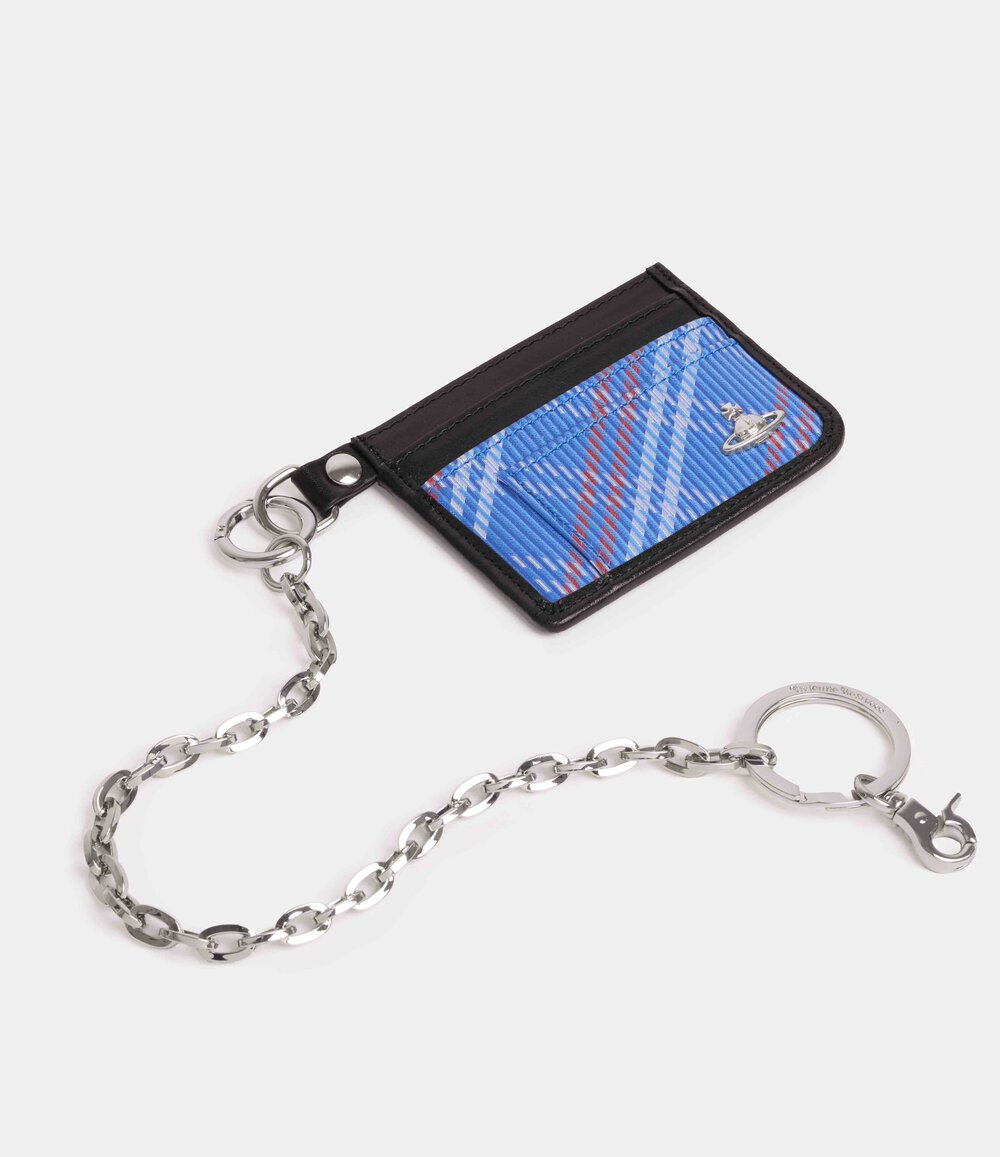 Vivienne Westwood Flat Chain Card Holder in Blue, view 3