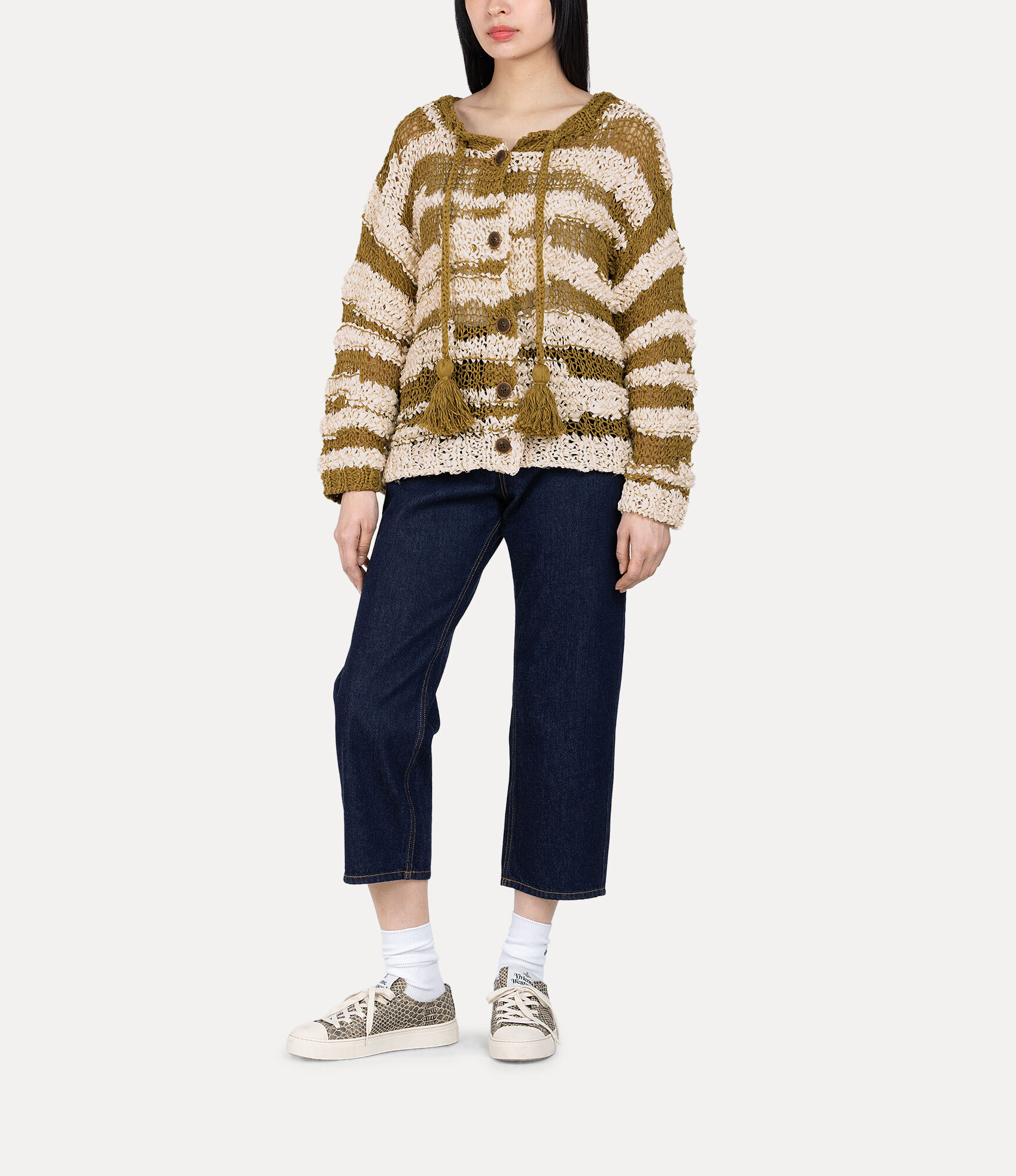 Tassel Stripe Knitted Cardigan  large image number 2