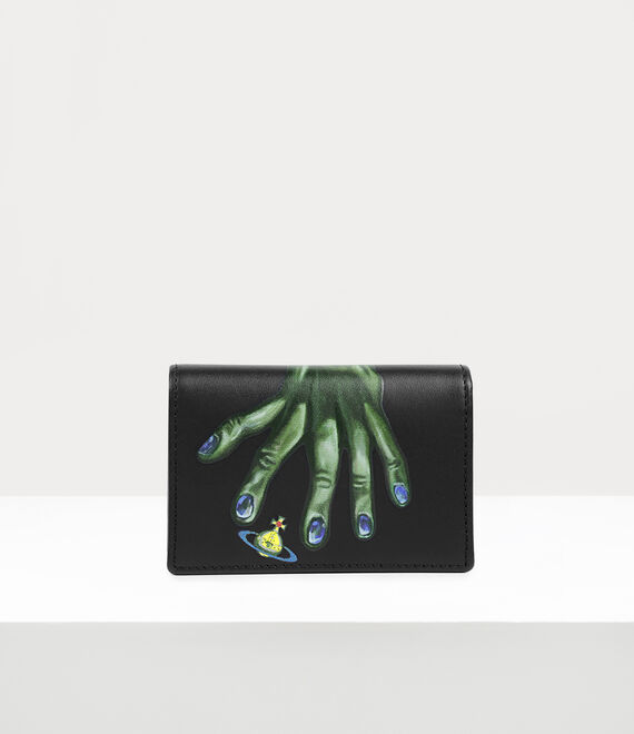Shop Vivienne Westwood Hand Print Card Holder In Black-hand