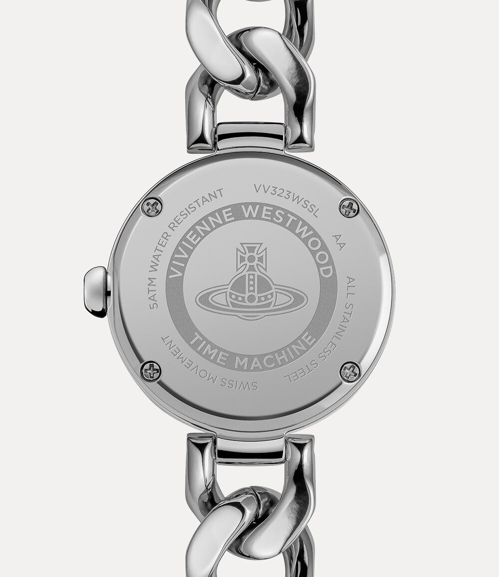 Vivienne Westwood Orb Button Watch in Silver, view 4