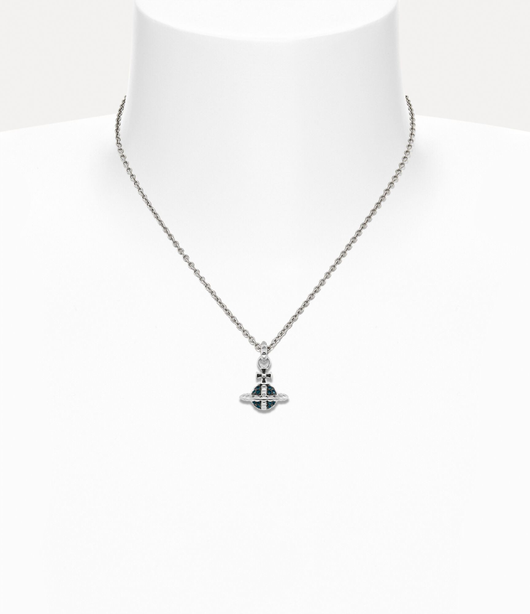 Mayfair Small Orb Pendant Necklace in RHODIUM-GUNMETAL-MONTANA