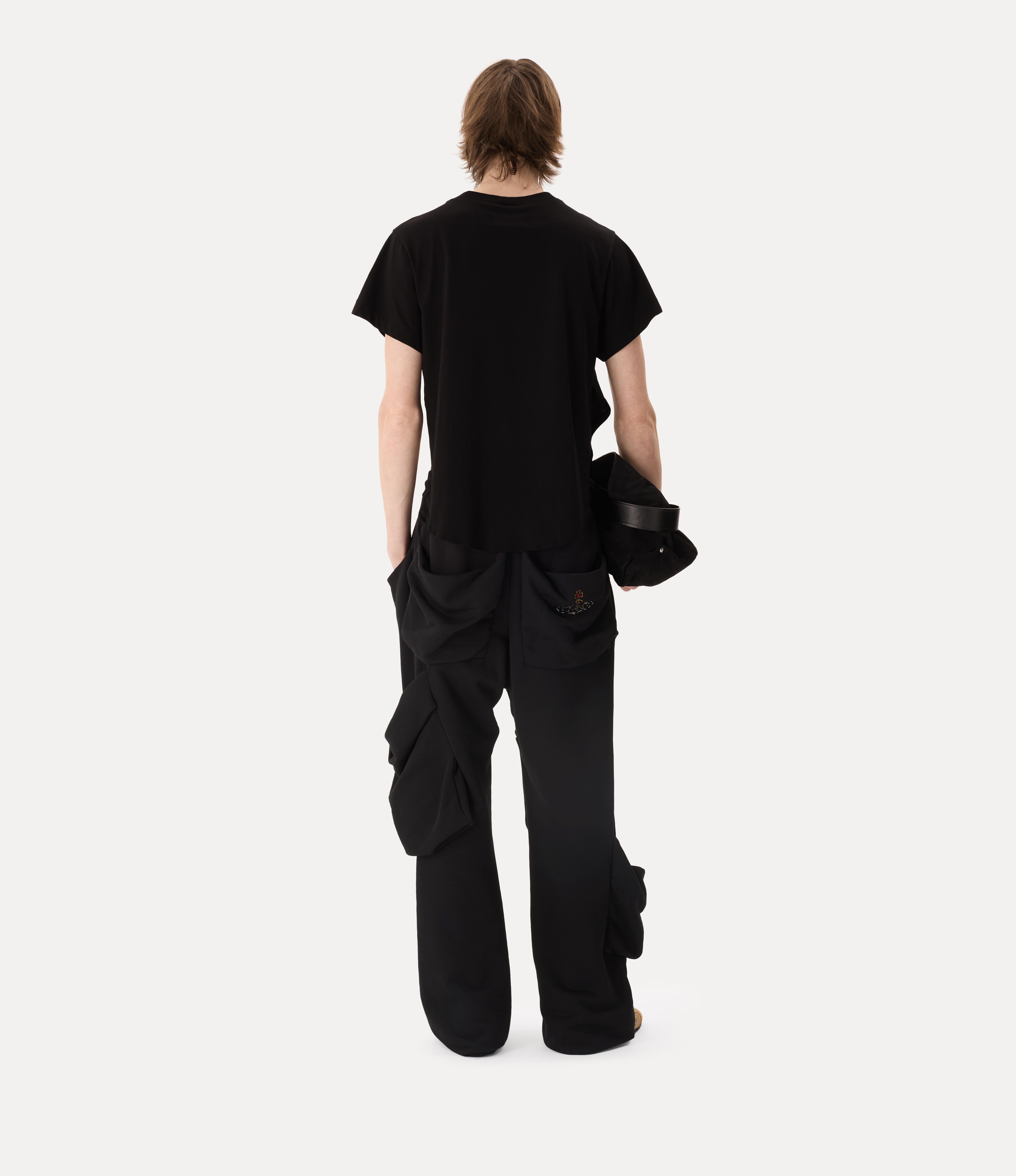 Upside Down Head Circle Hem T-shirt   large image number 3