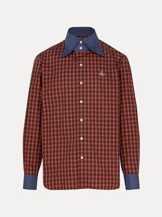 Check Bird Collar Shirt
