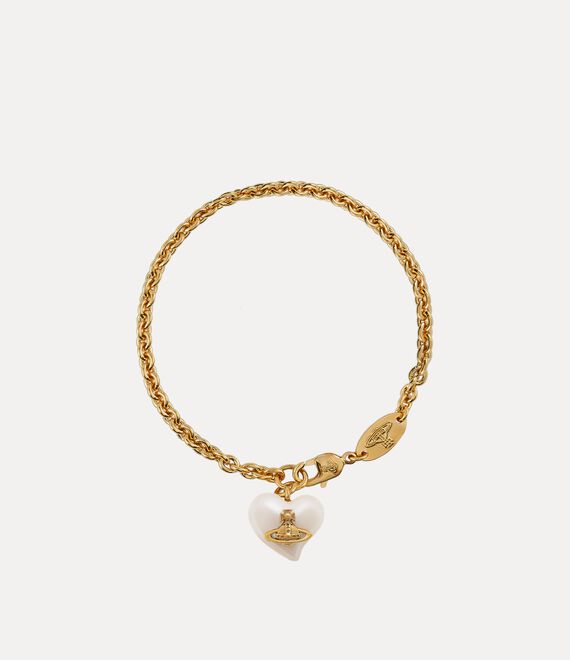 Shop Vivienne Westwood Sheryl Bracelet In Gold-creamrose-pearl