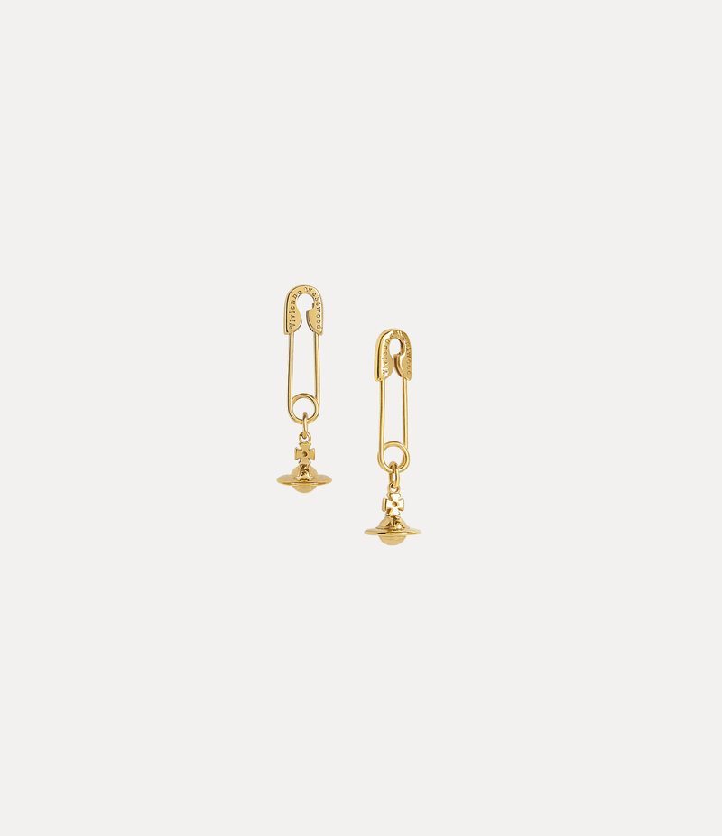 Vivienne Westwood Safety Pin Earrings in Gold