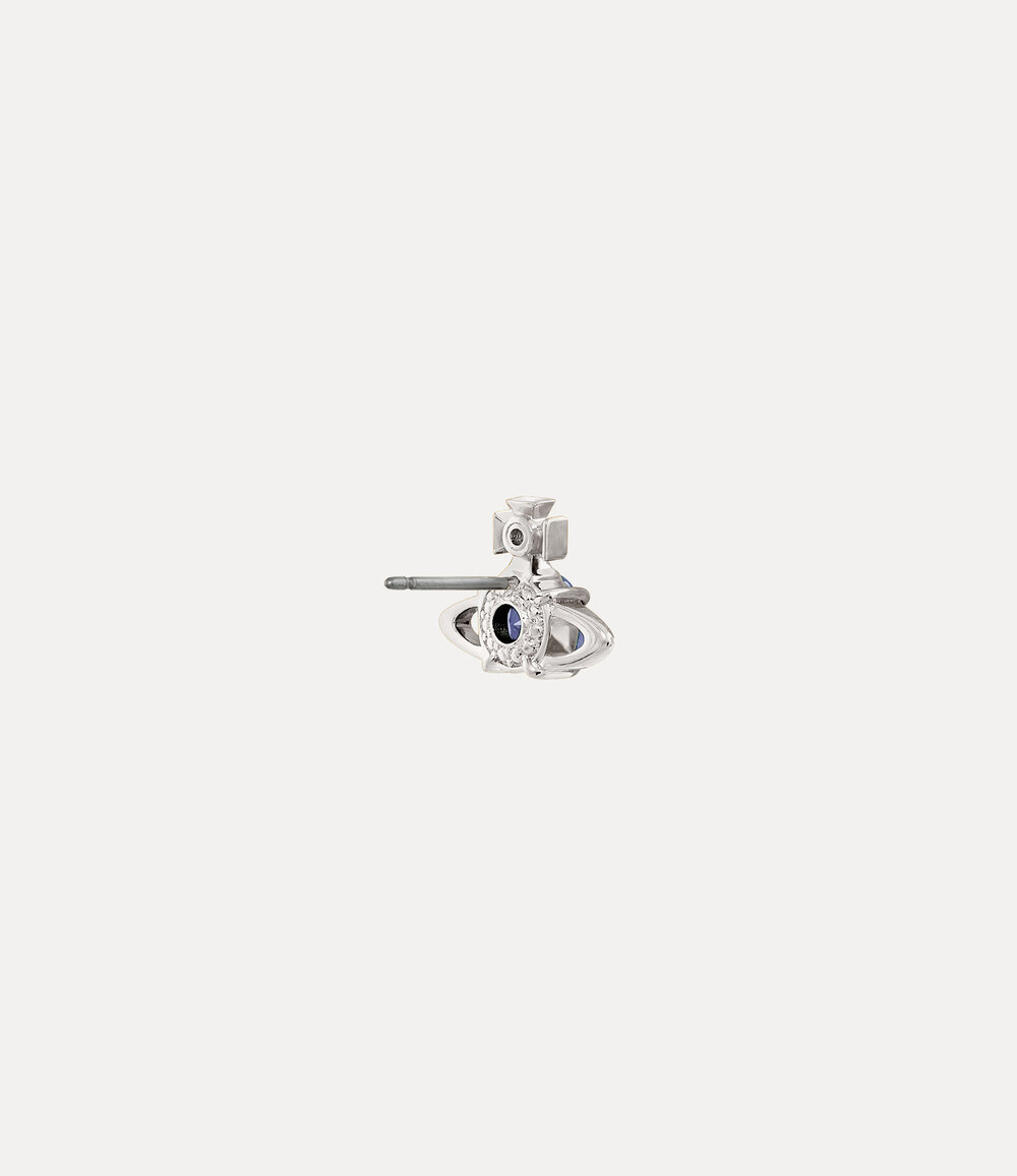Vivienne Westwood Man. Reina Single Stud -Platinum-lavender-cz -Platinum-lavender-cz, view 2
