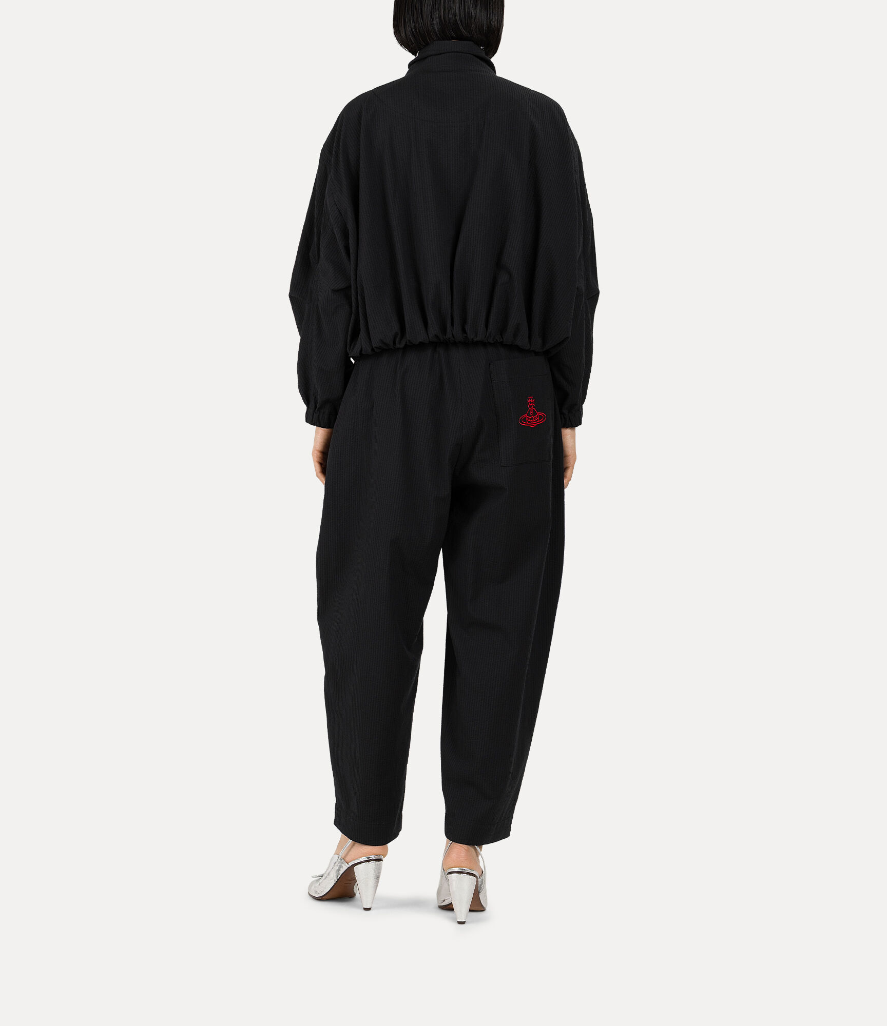 Cotton Seersucker Balloon Blouson in BLACK | Vivienne Westwood®