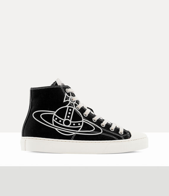 High Top Canvas Plimsoll in BLACK Vivienne Westwood®