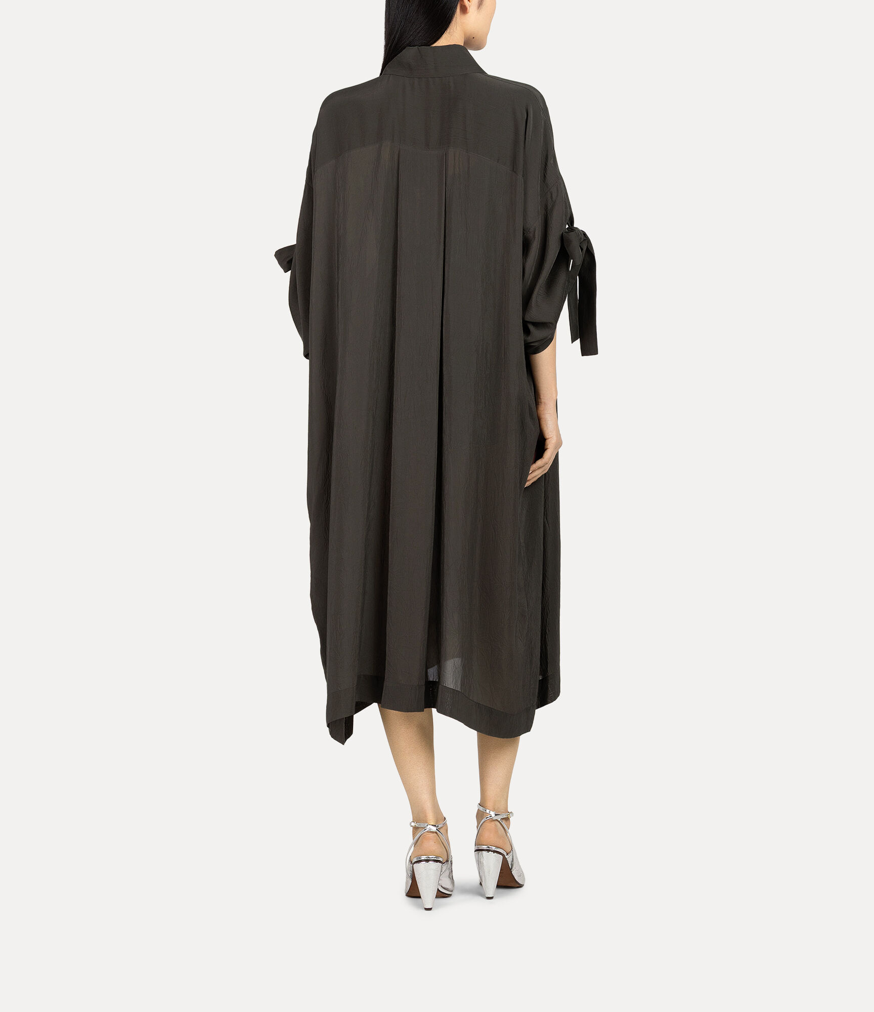 String Gather Shirt Dress in GREEN | Vivienne Westwood®