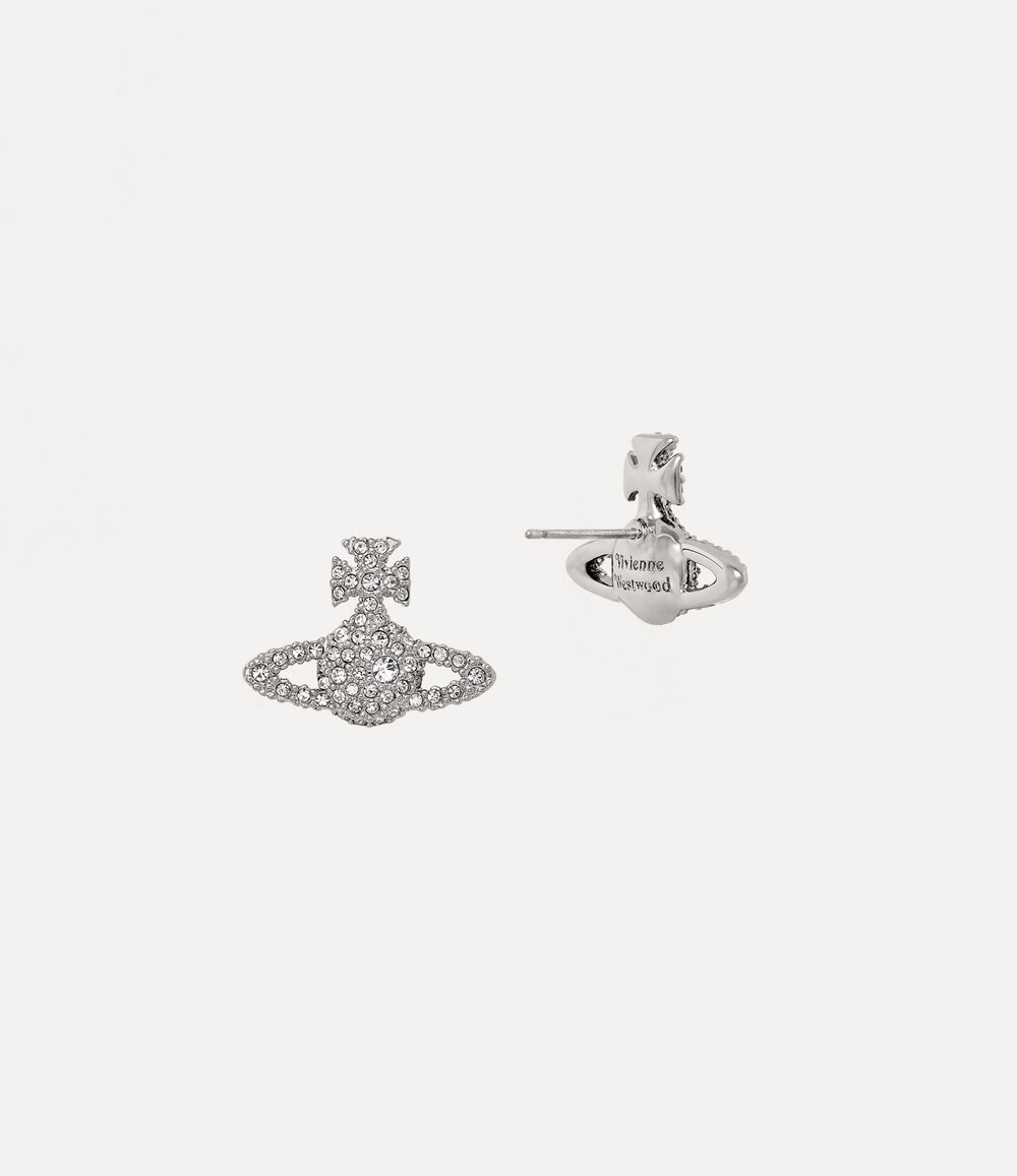 Vivienne Westwood Grace Bas Relief Stud Earrings in Silver, view 2