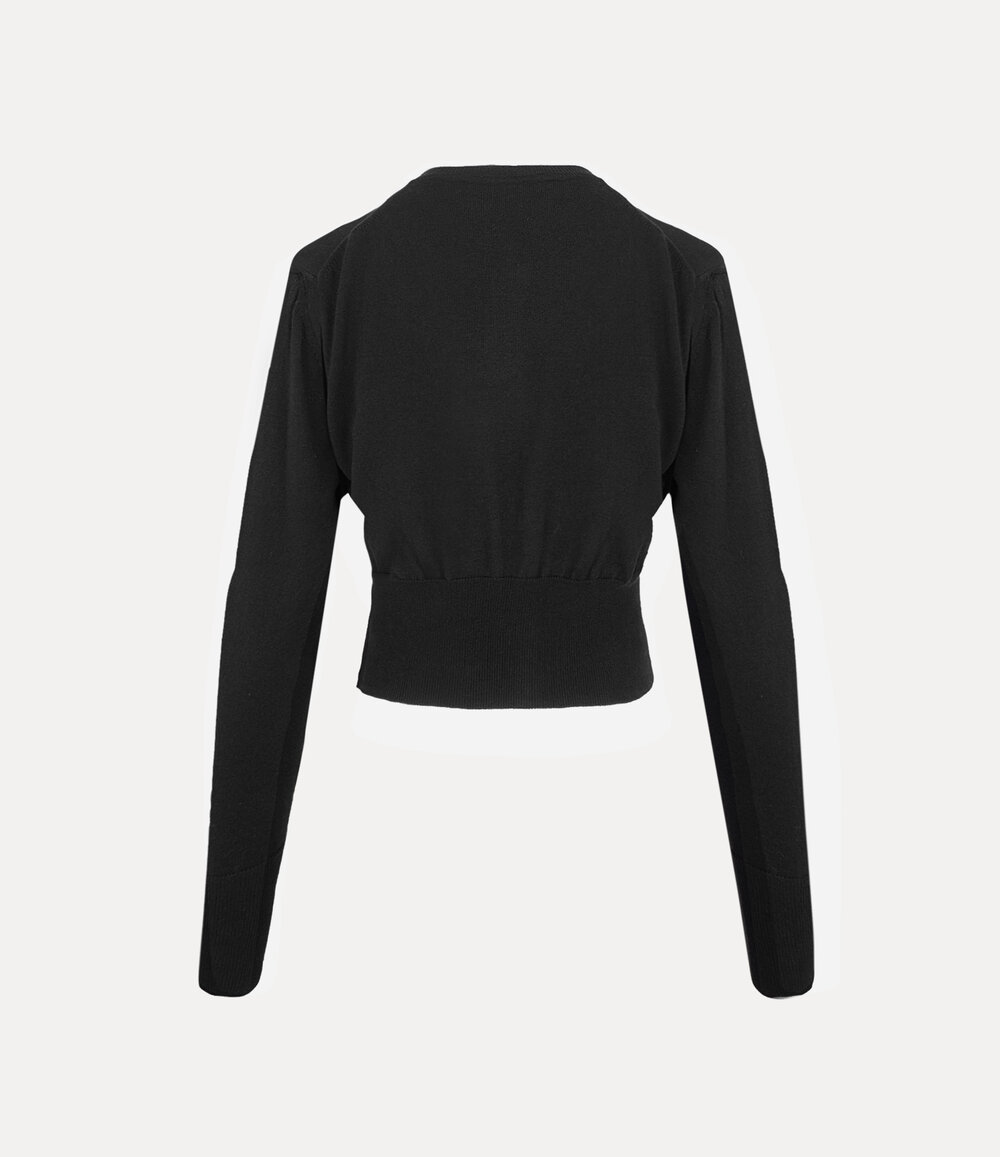 Vivienne Westwood Bea Cropped Cardigan in Black, view 3