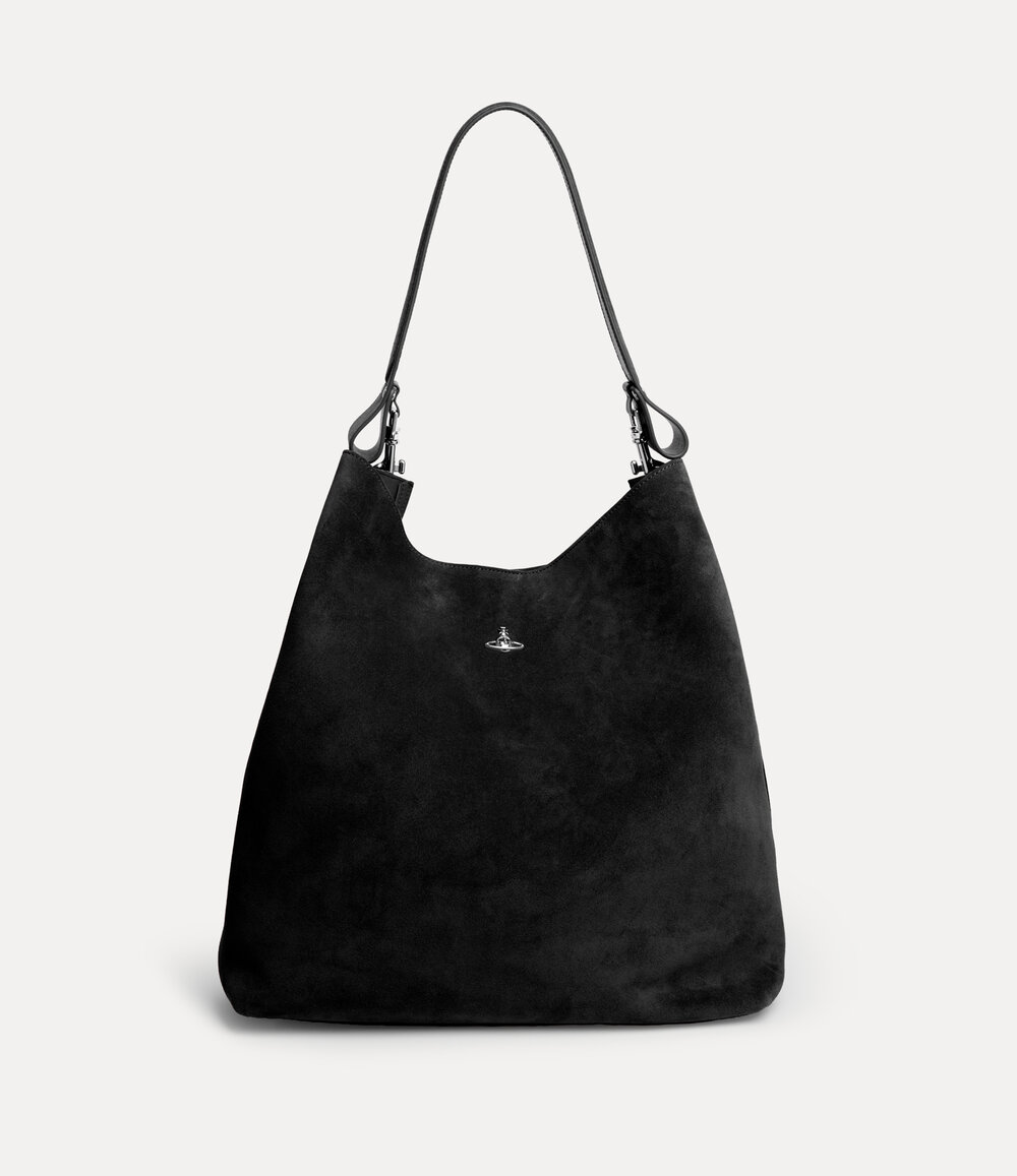 Vivienne Westwood Lottie Large Shoulder Bag in Black