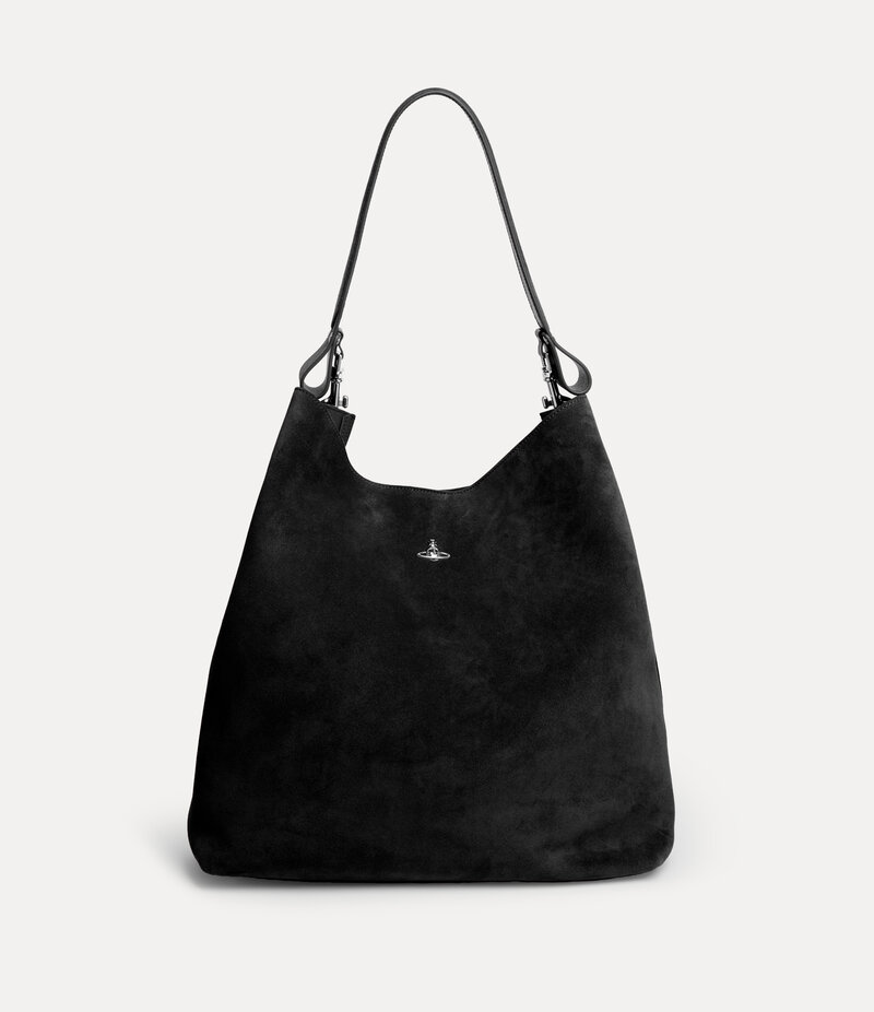 Vivienne Westwood Lottie Large Shoulder Bag in Black