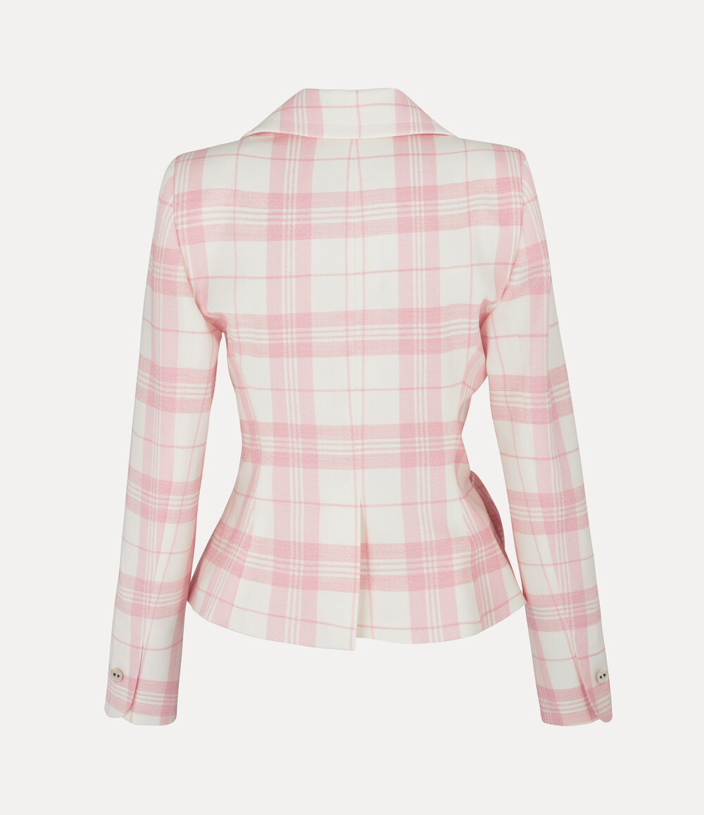 Vivienne Westwood Drunken Tailored Jacket in Ivory Pink, view 3