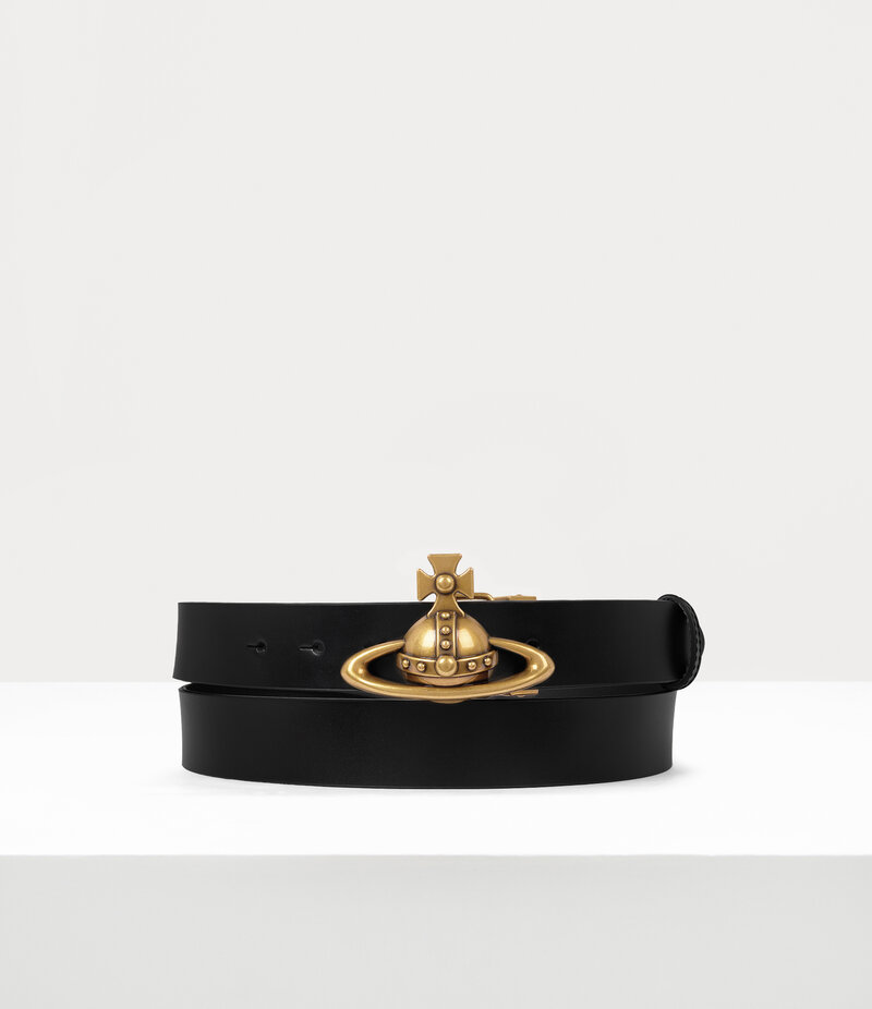 Vivienne Westwood Orb Buckle Belt in Black