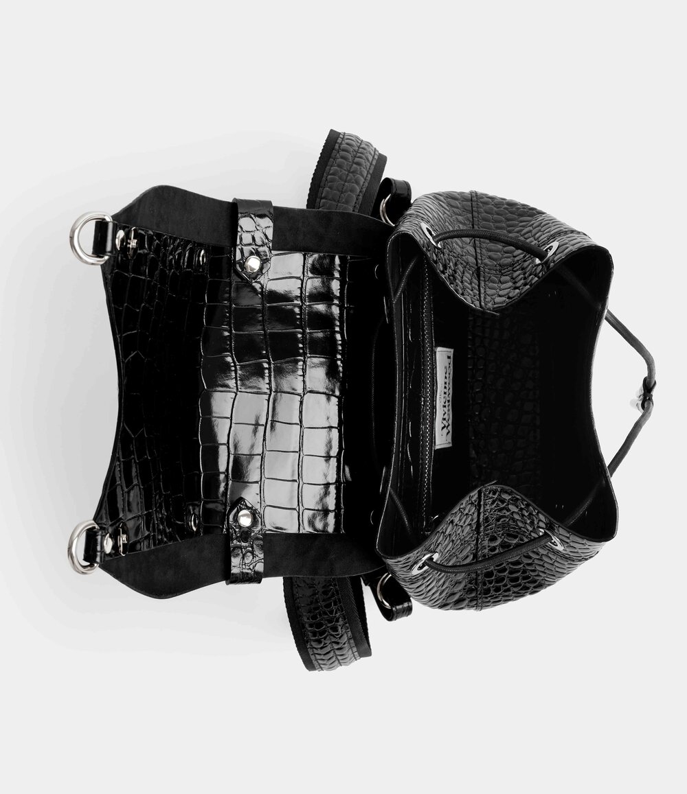 Vivienne Westwood Max Small Backpack in Black, view 5