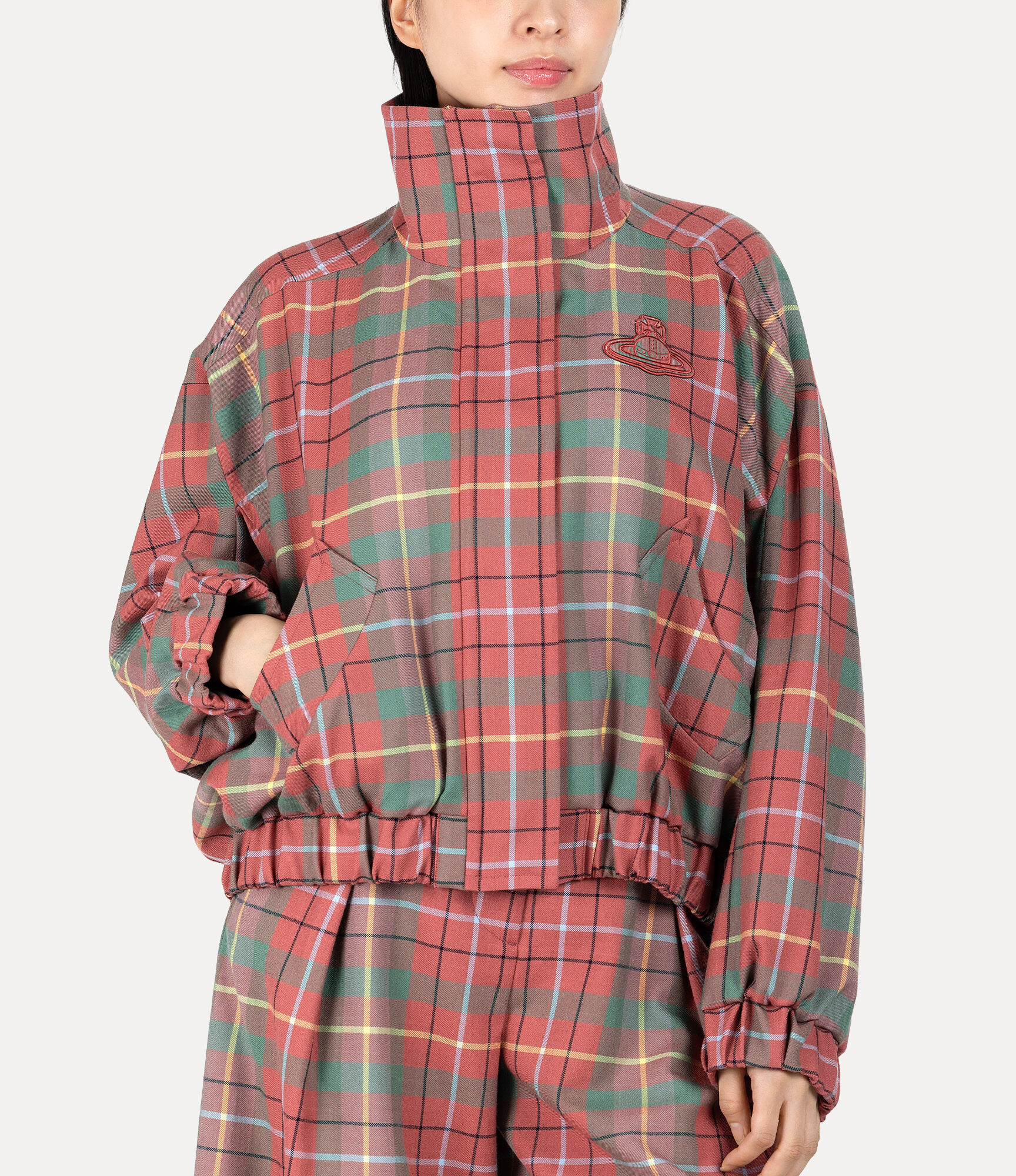 Tartan Check orb Patch Blouson  large image number 4