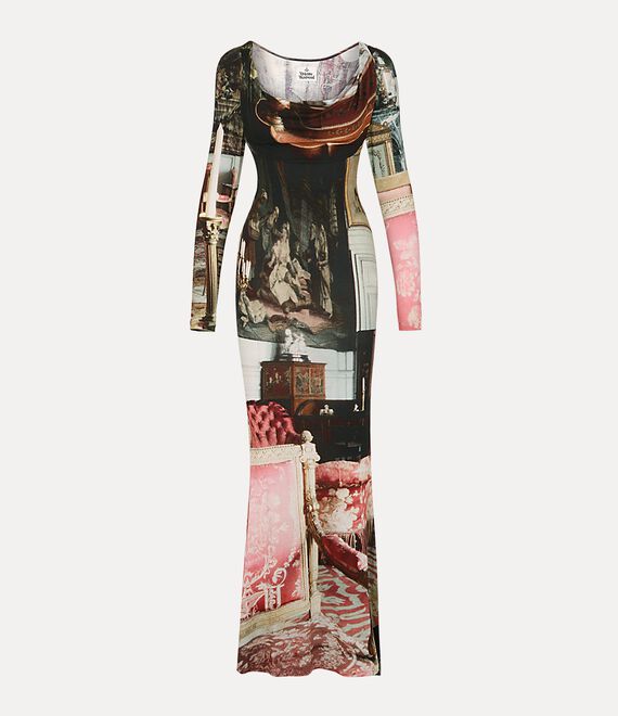 Vivienne Westwood Boulle Printed Midi Dress In Multicoloured