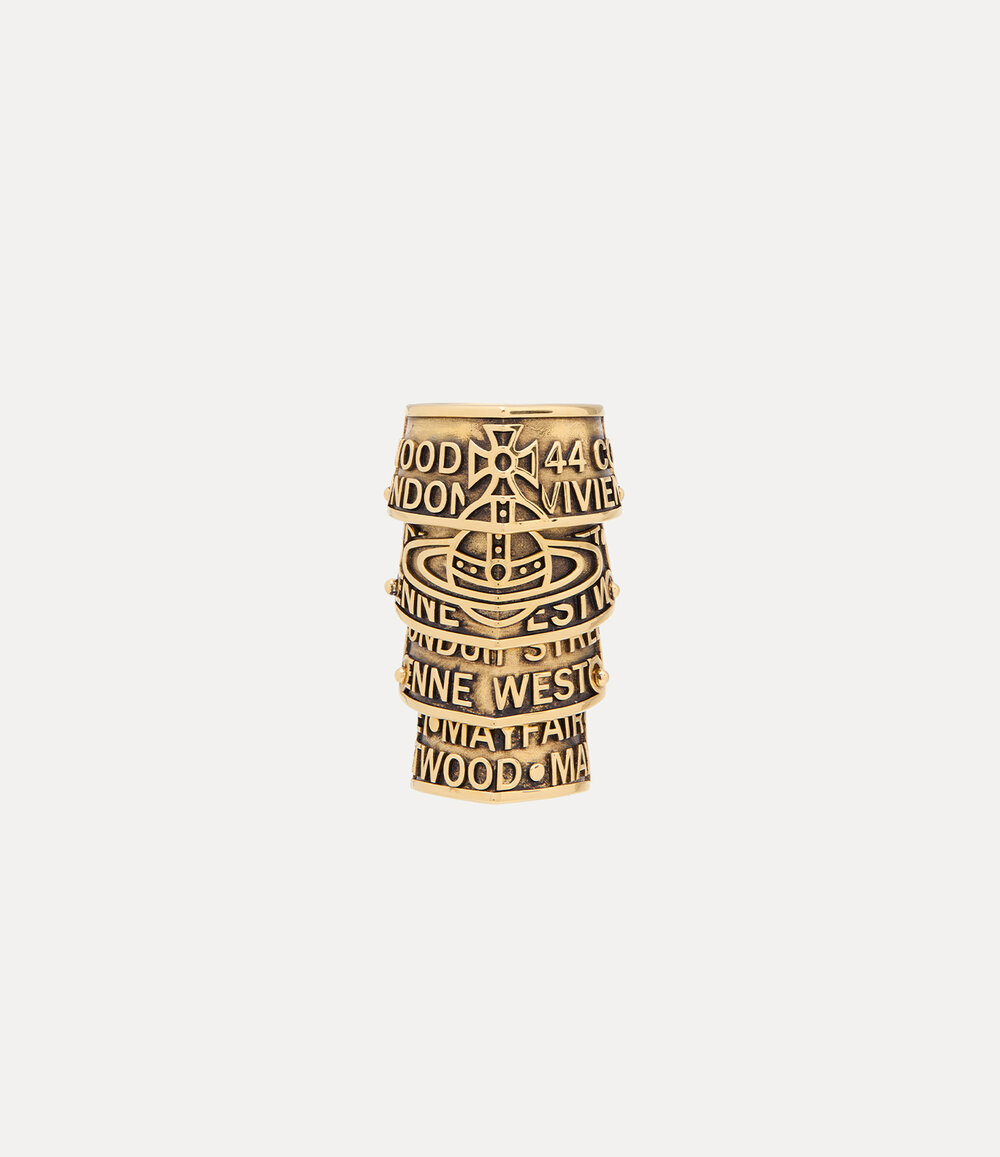 Vivienne Westwood Josephus Ring in Antique Gold, view 3