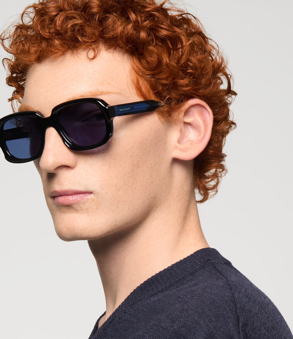 Vivienne Westwood Claude Sunglasses in Black, view 5