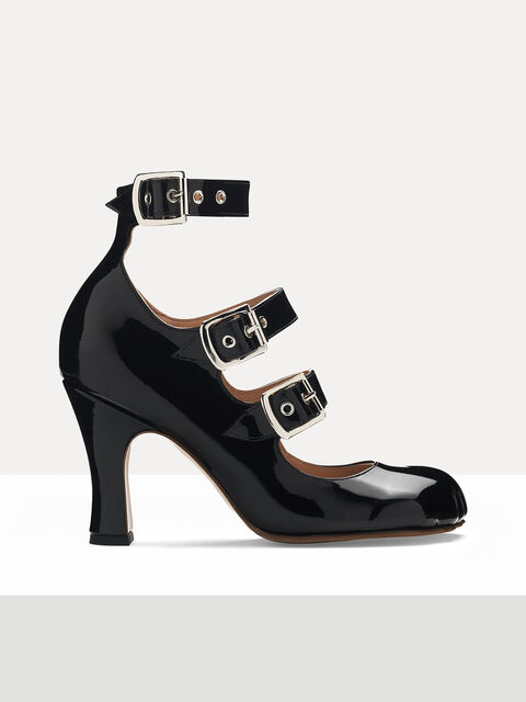 Animal Toe Three-Strap Shoe