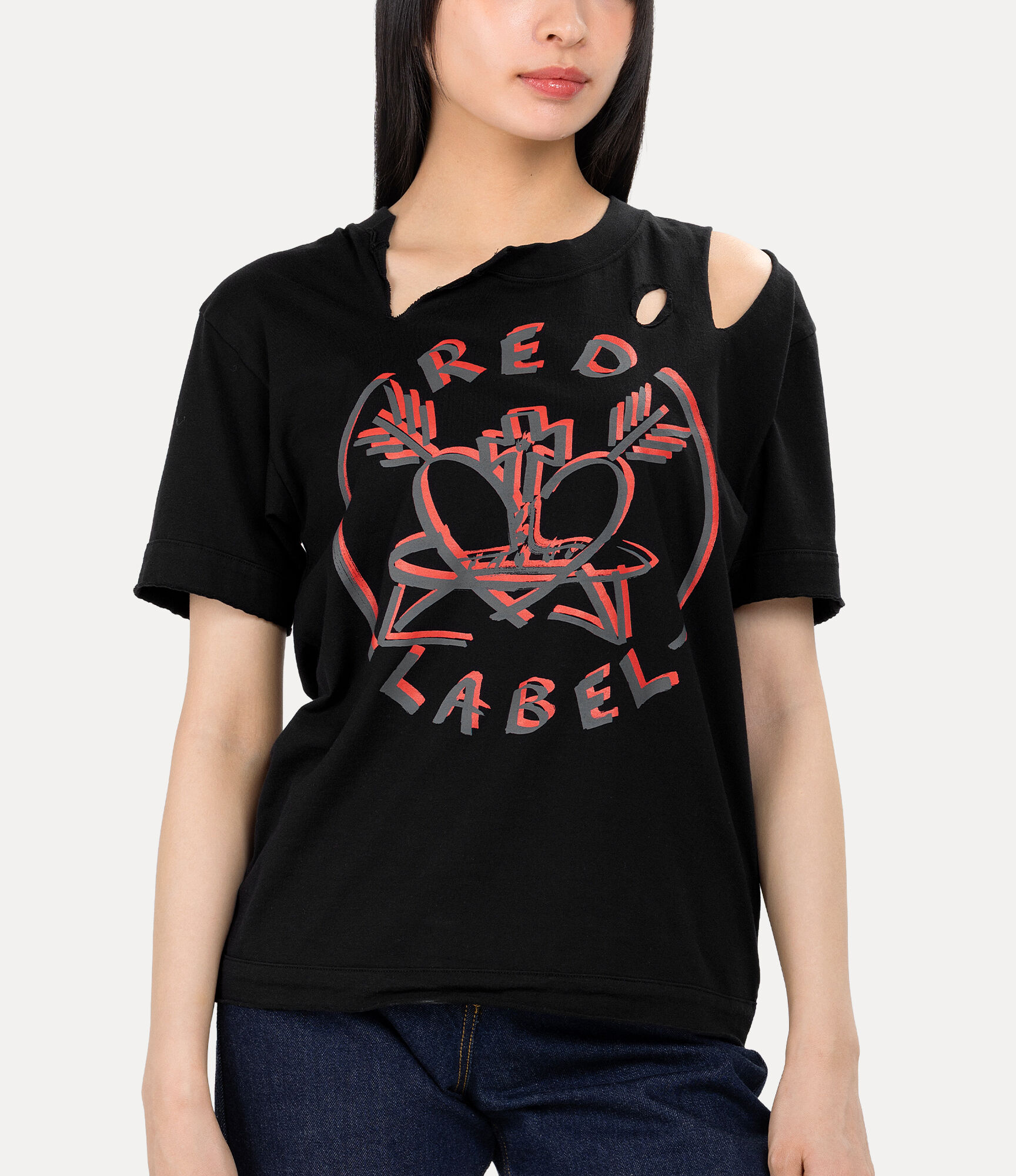 Arrow Print Slash Tシャツ 大型イメージ ナンバー4