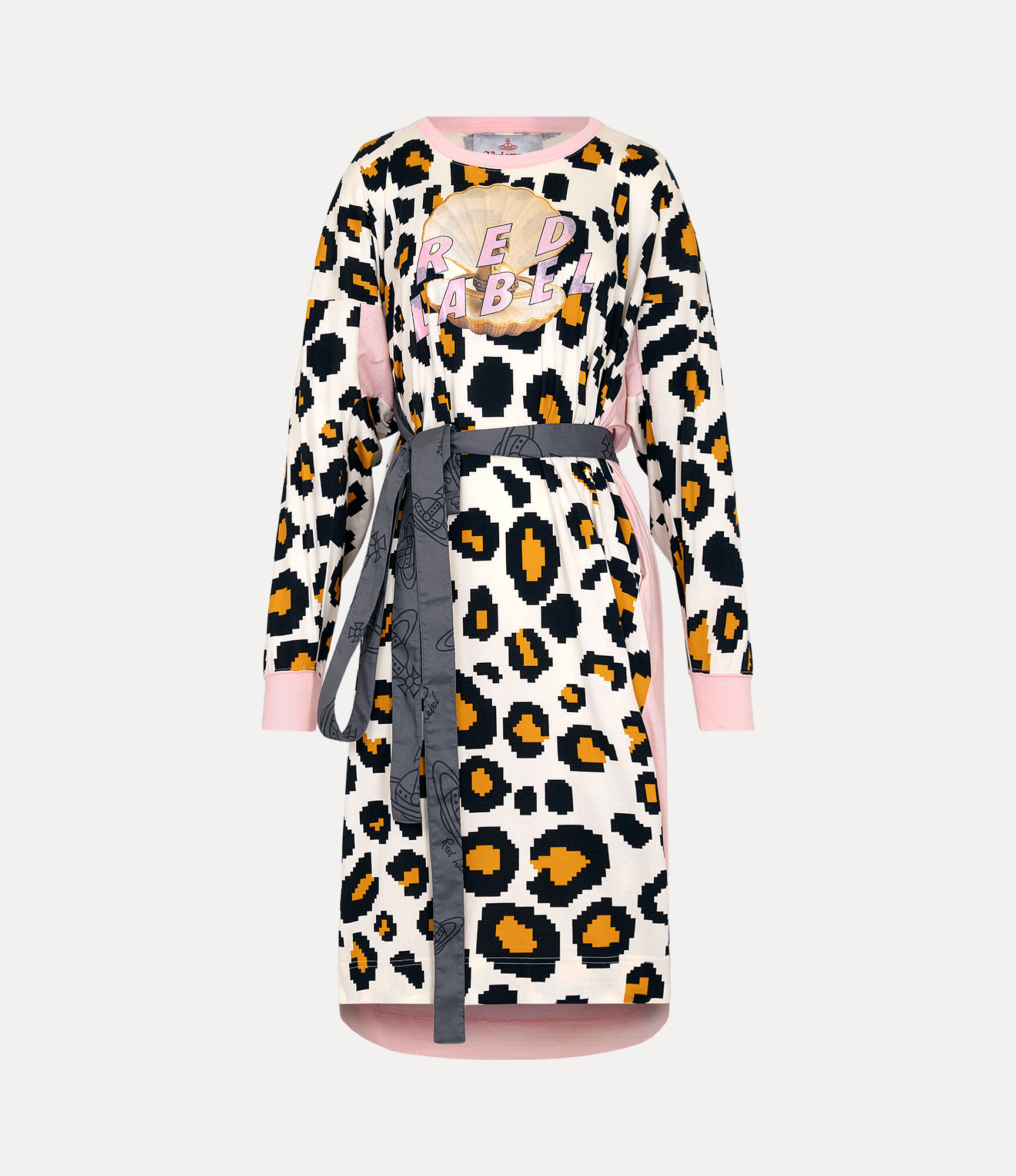 Pixelated Leopard Clam Shell Dress 